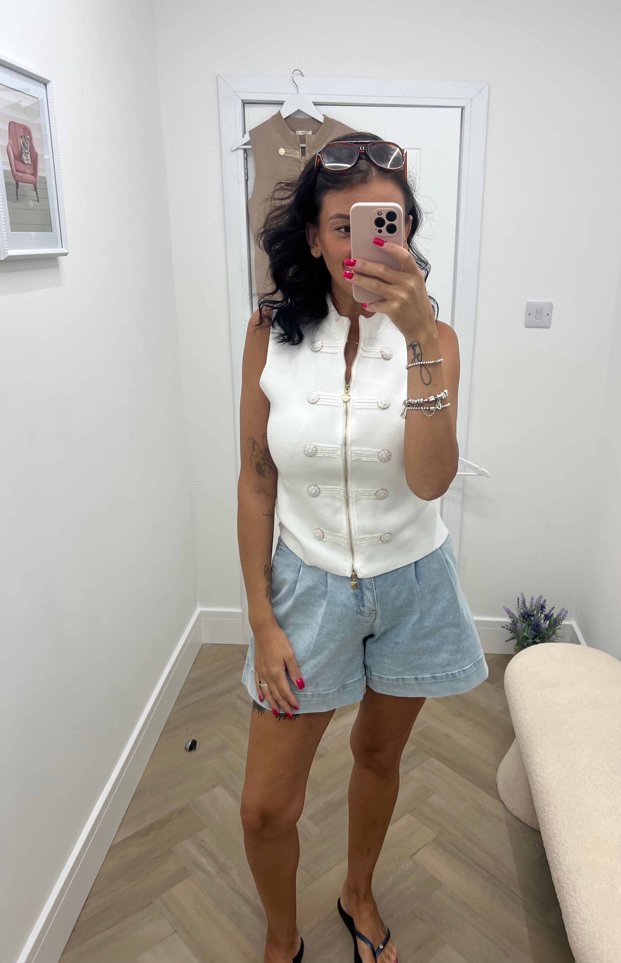 Carly zip up waistcoat