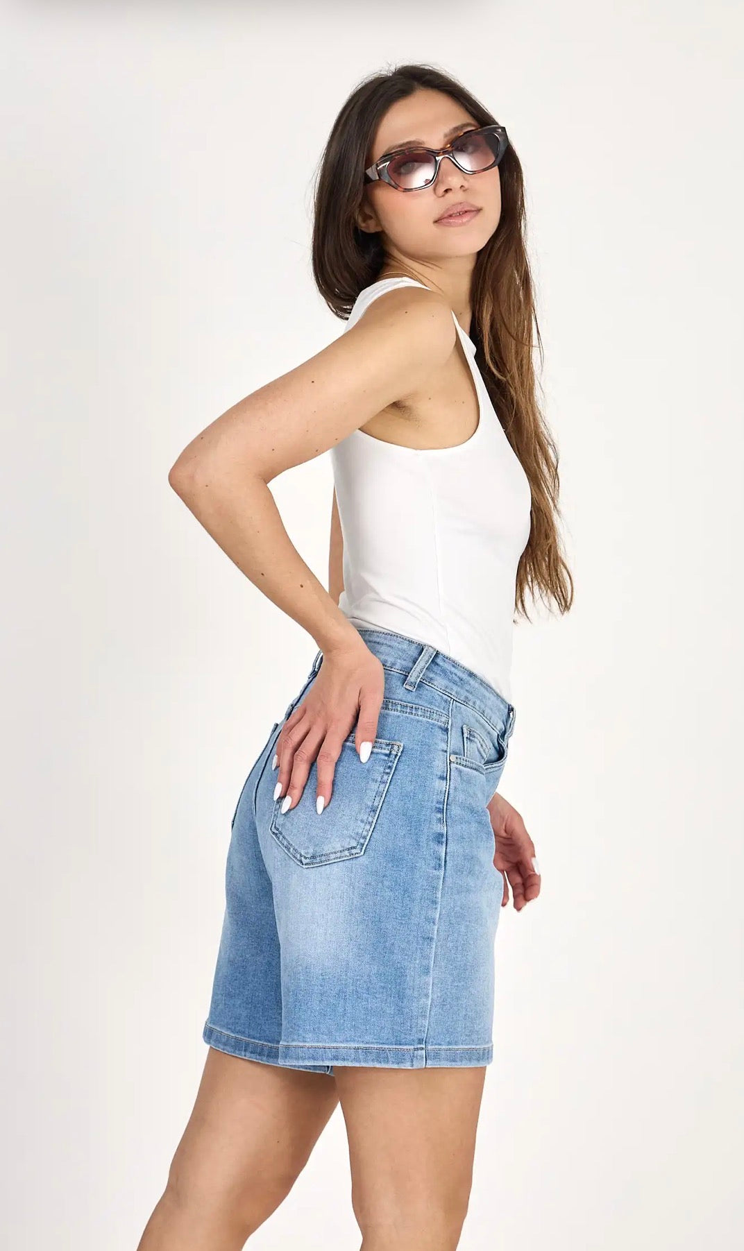 Cyria Baggy Denim Shorts