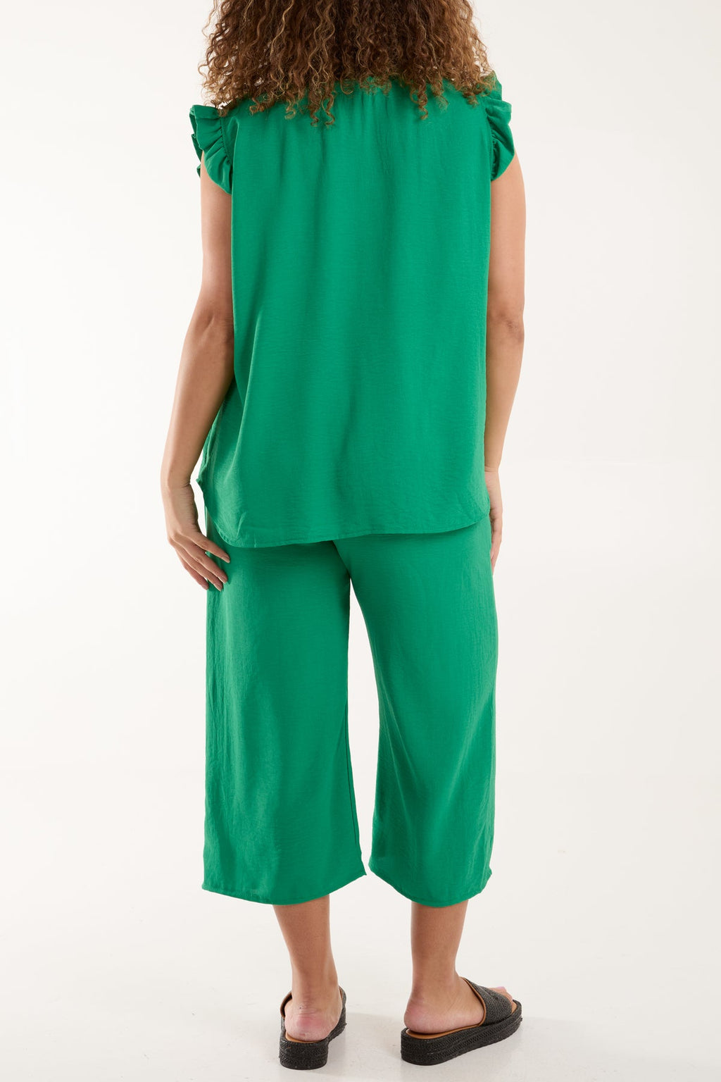 Rita Ruffle Sleeve Top & Culotte Trousers Set