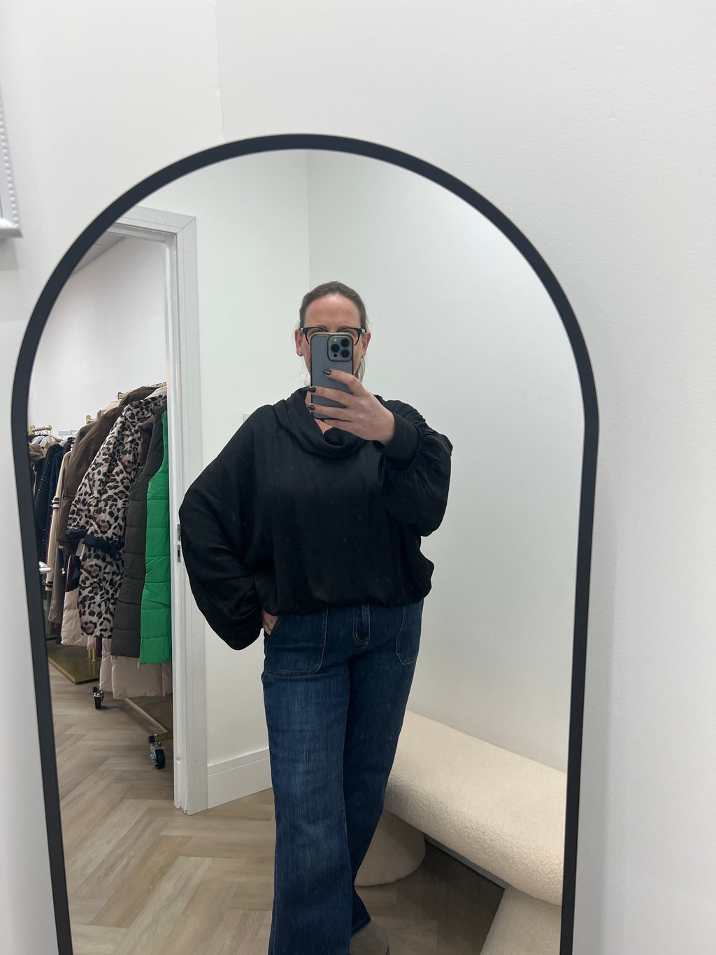 Verity Cowl‑Neck Top