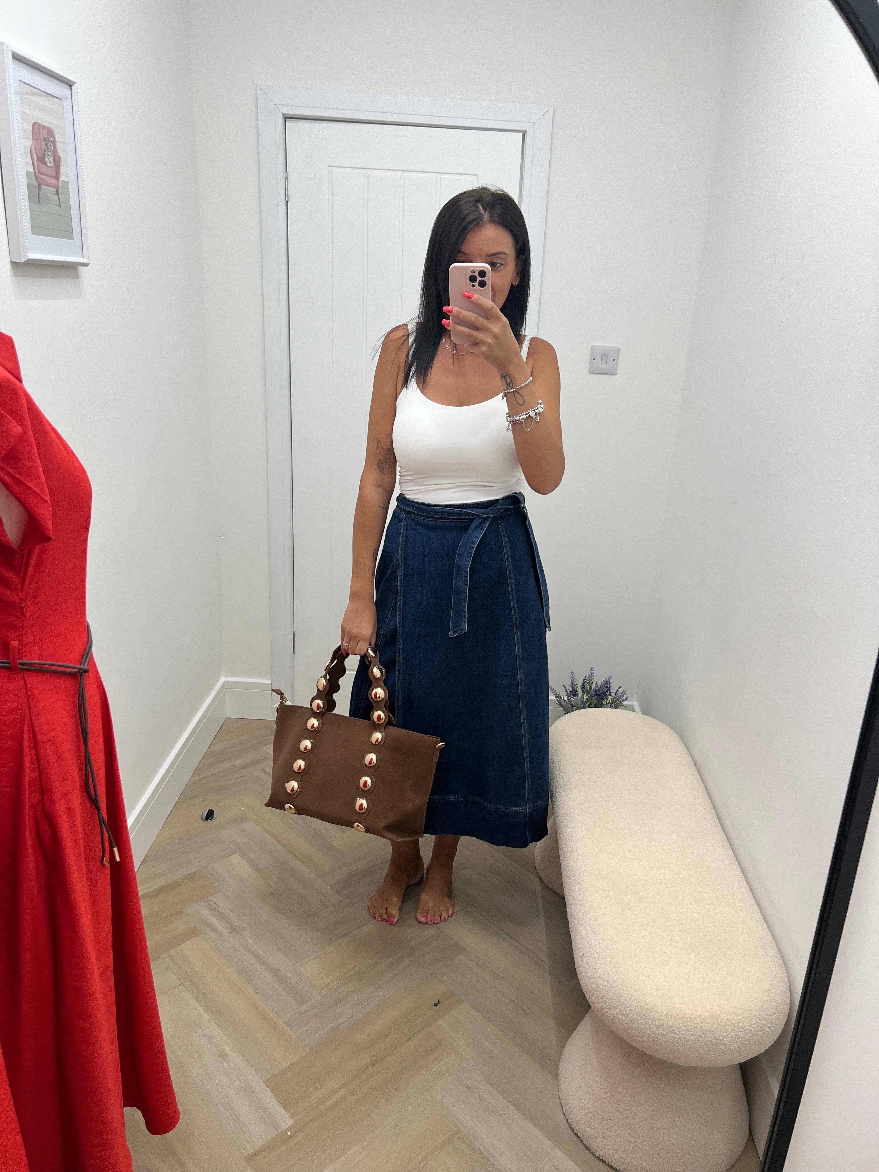 Billie denim maxi skirt💙