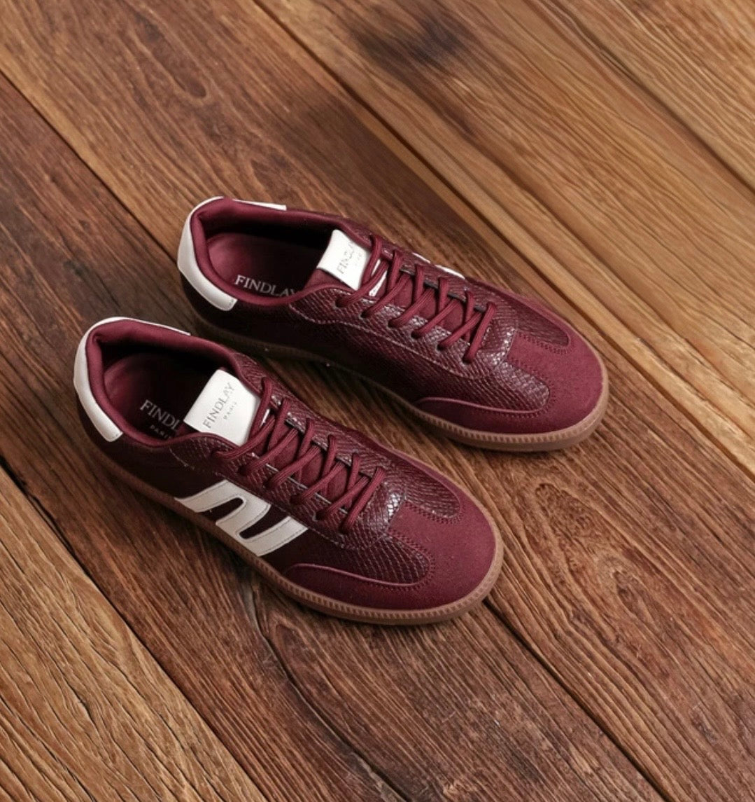 Maeve Burgundy Trainers❤️