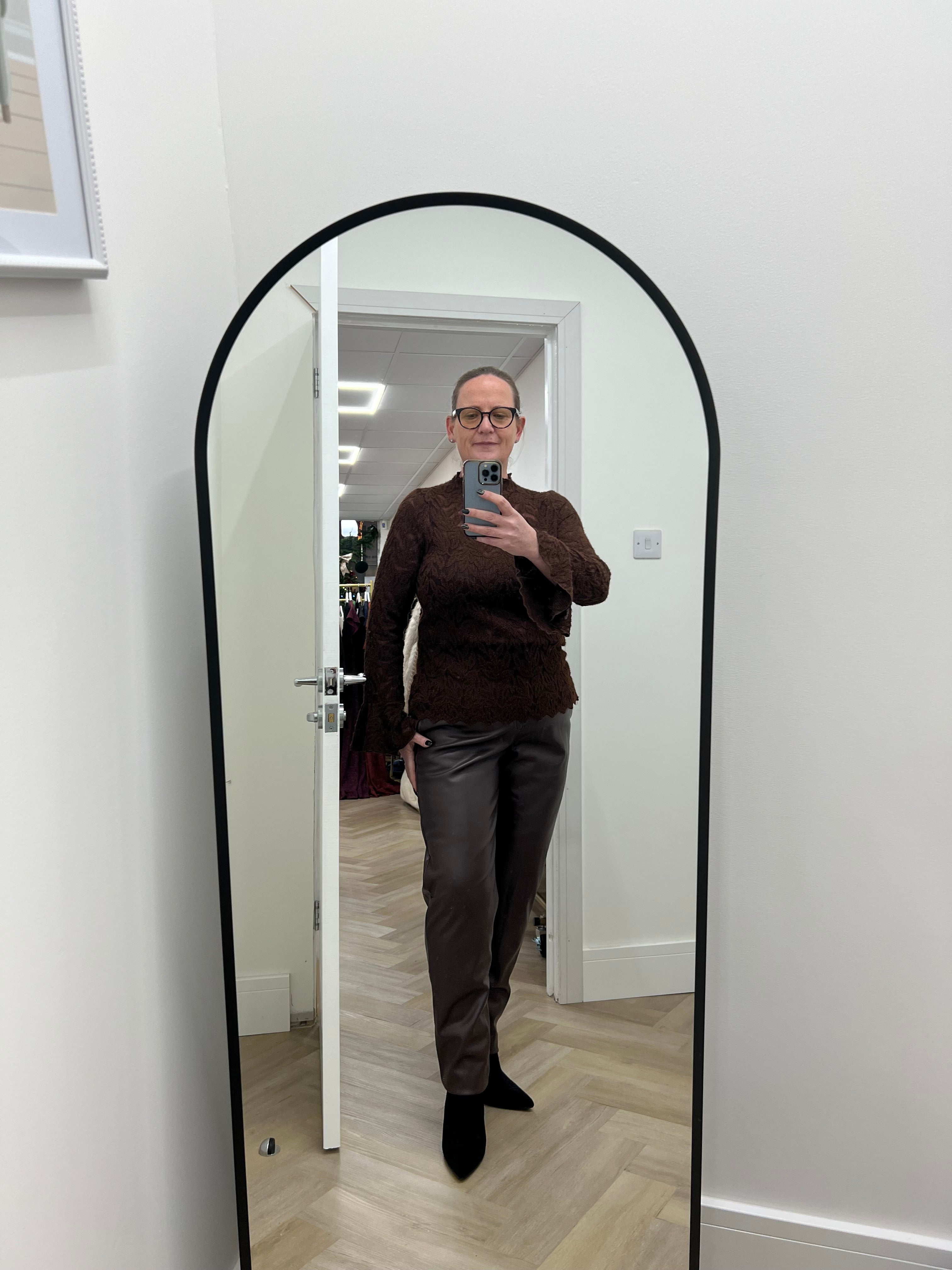 Cinch Faux Leather Trousers