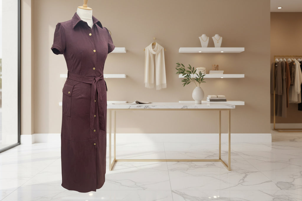 Delilah Faux Suede Dress - Premium Collection