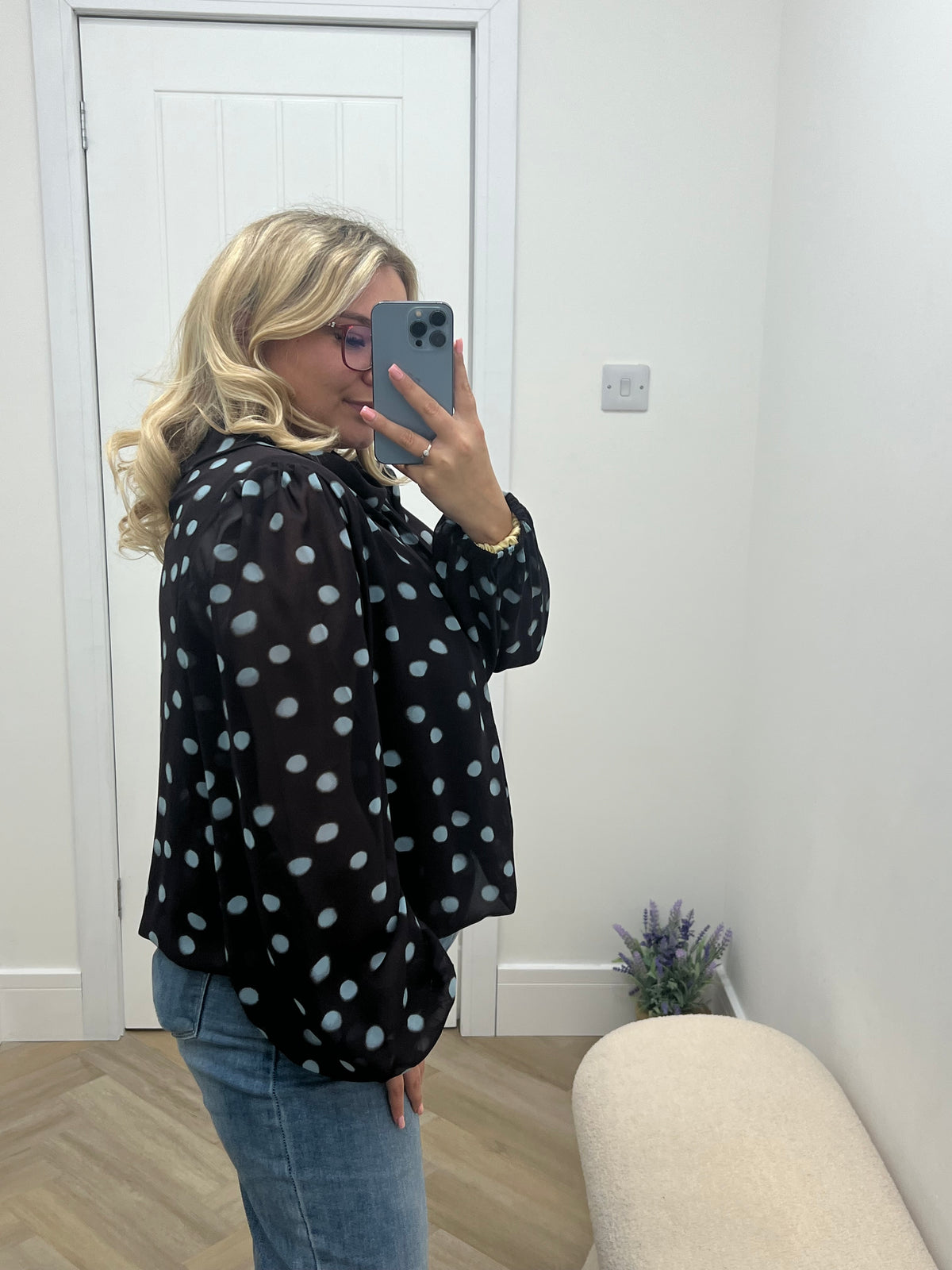 Perla polka dot blouse