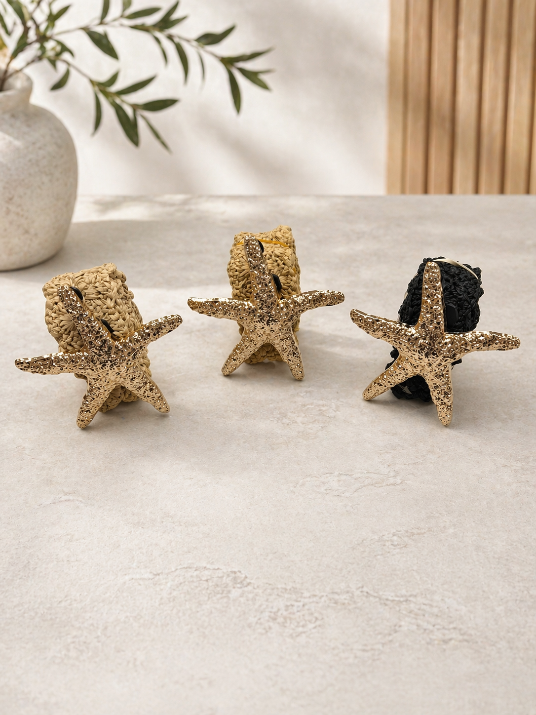 Starfish Belt – Beige, Taupe & Black