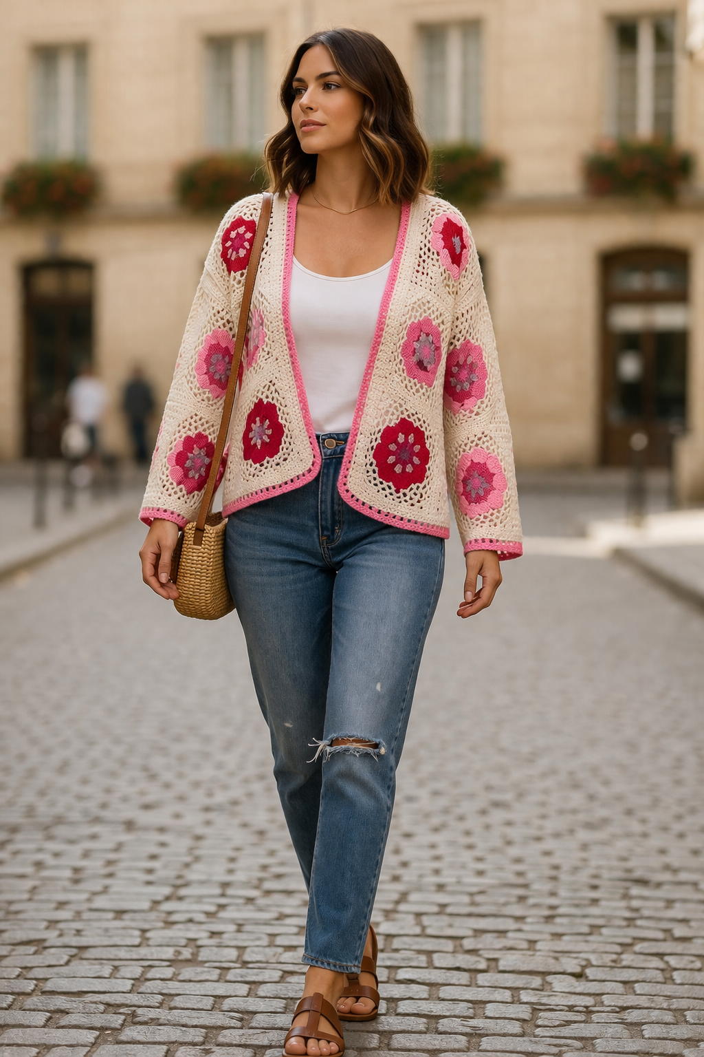 🌸Bloom Crochet Edge-to-Edge Cardigan 🌸