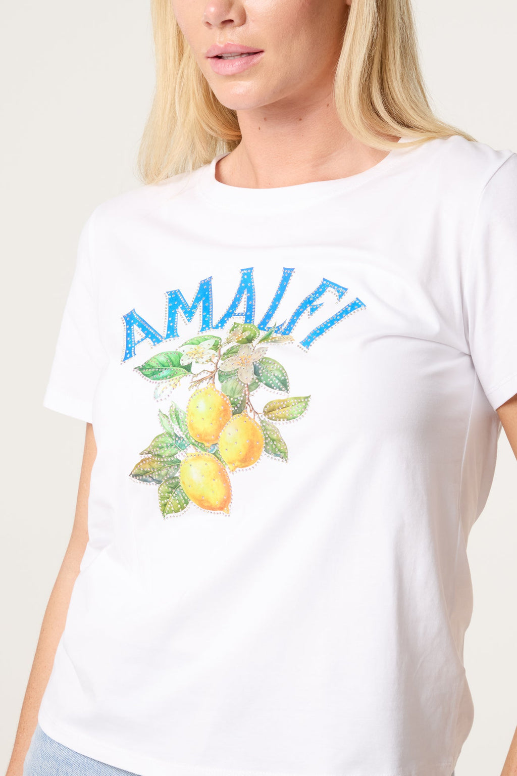 Amalfi Embellished Lemon T-Shirt