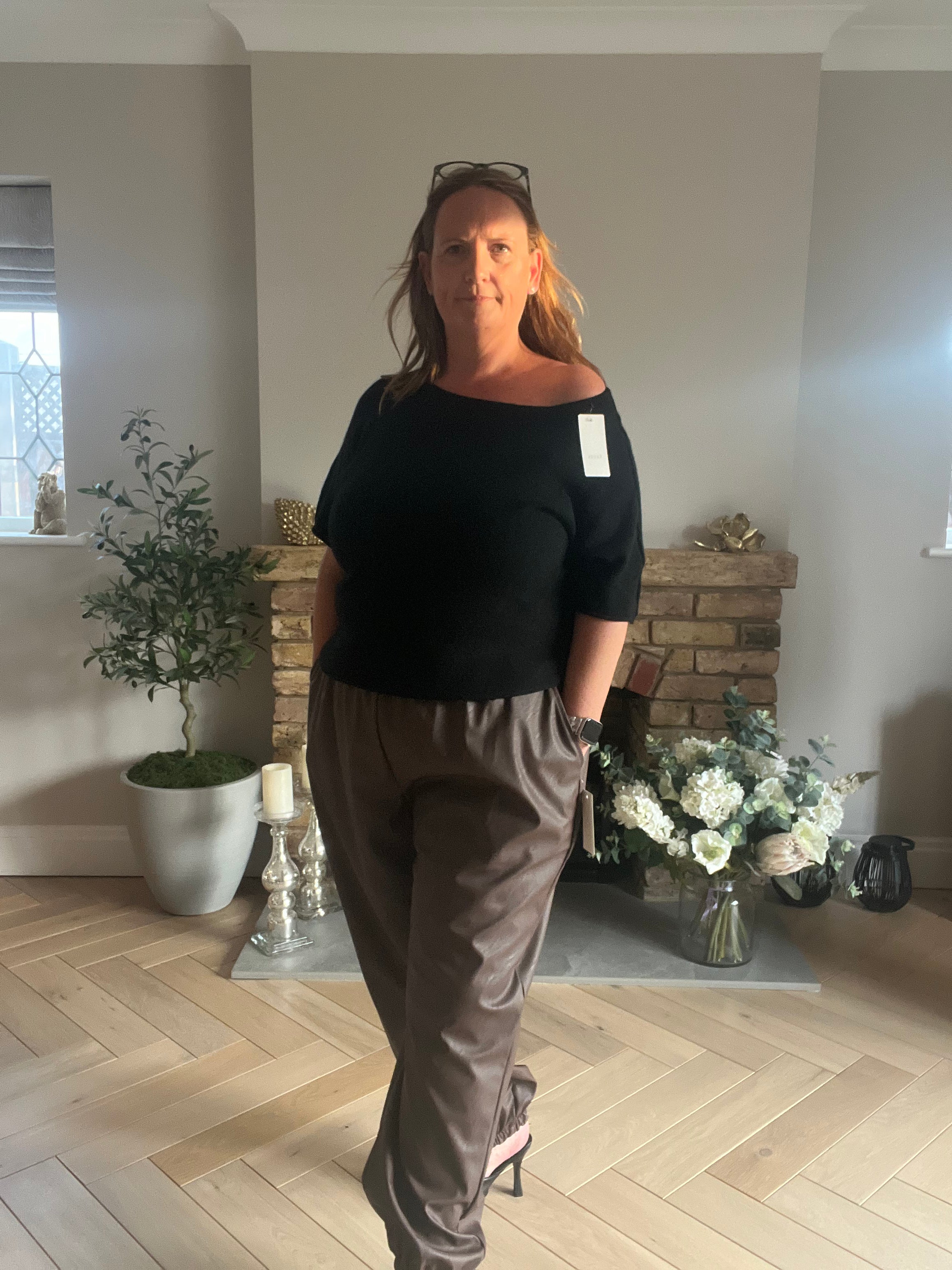 The Pulse Plus Trousers Leather-look