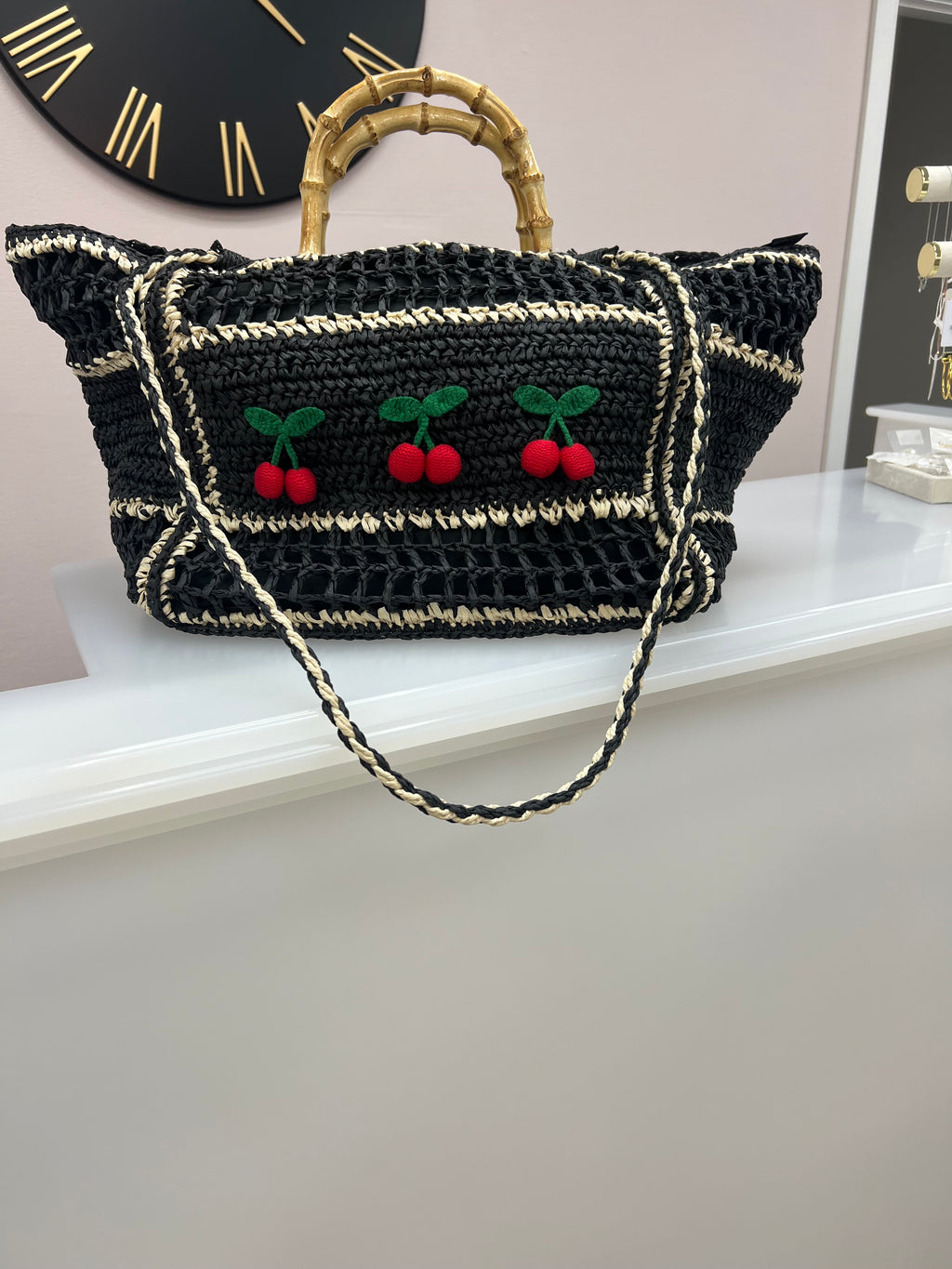 🍒 Cherry Woven Bag