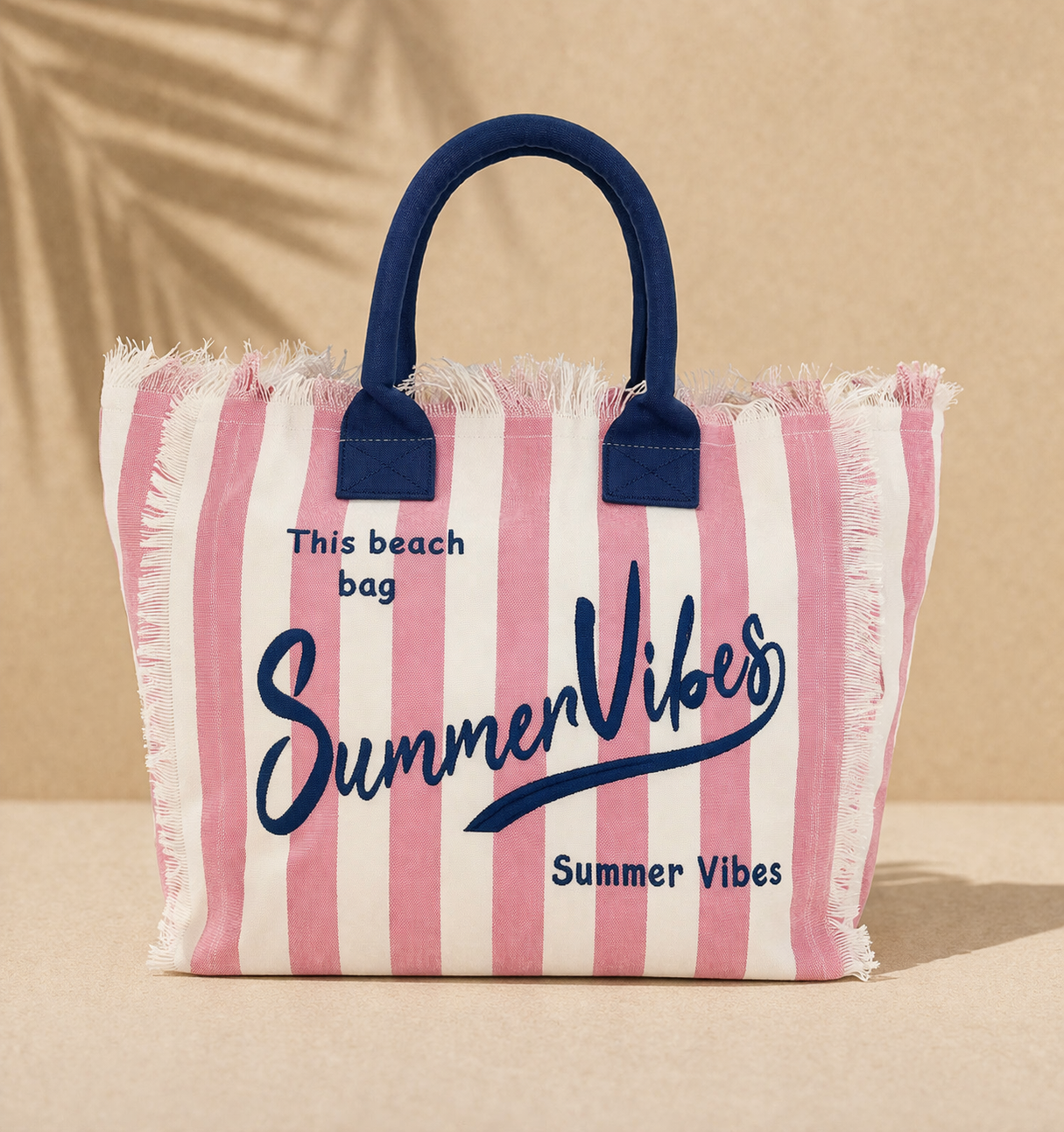 Summer Vibes Striped Large Bag
