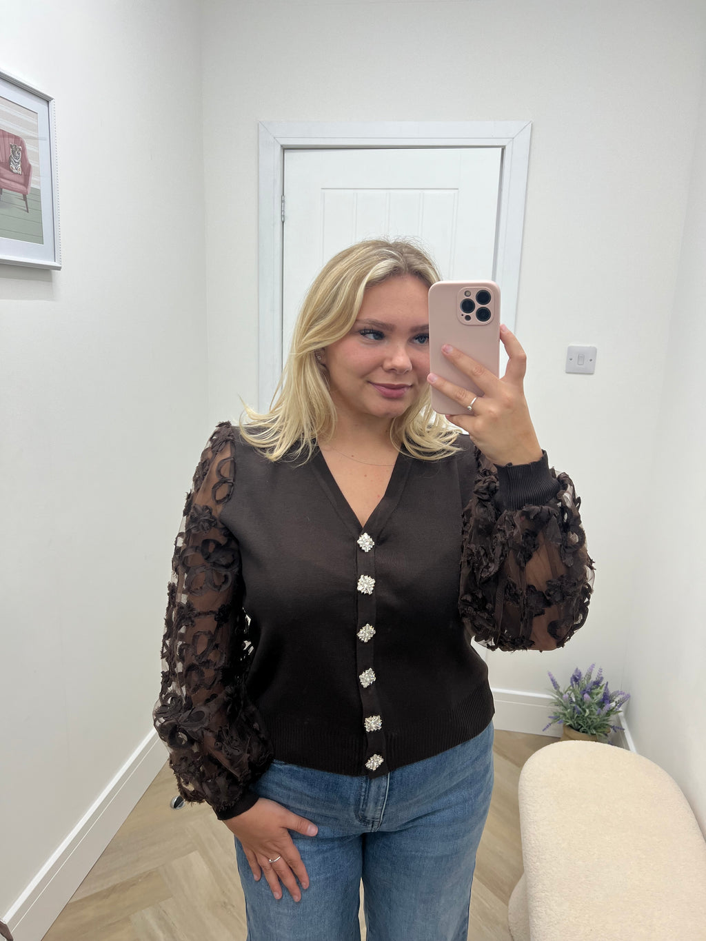 Dahlia Diamanté Button Cardigan