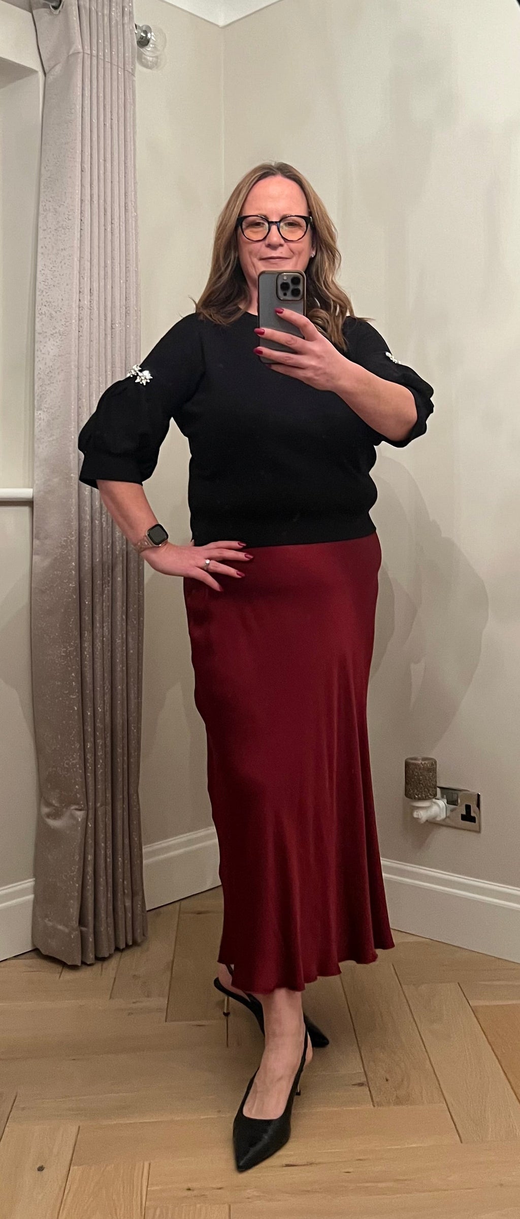 ✨ Jade – Jewelled Puff Sleeve Jumper