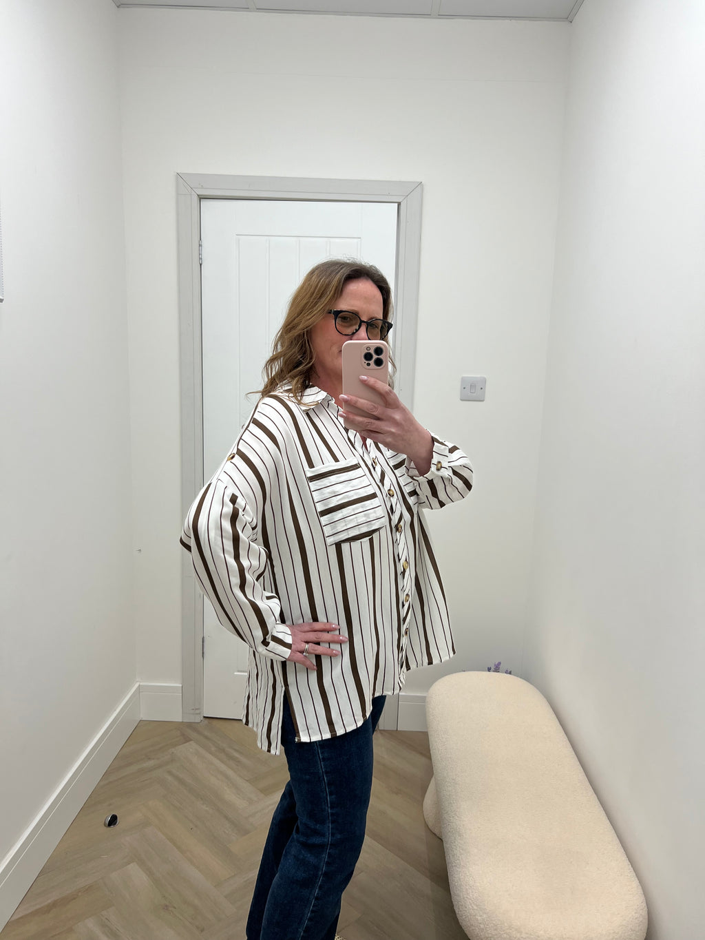 Olivia Blouse – Navy or Chocolate