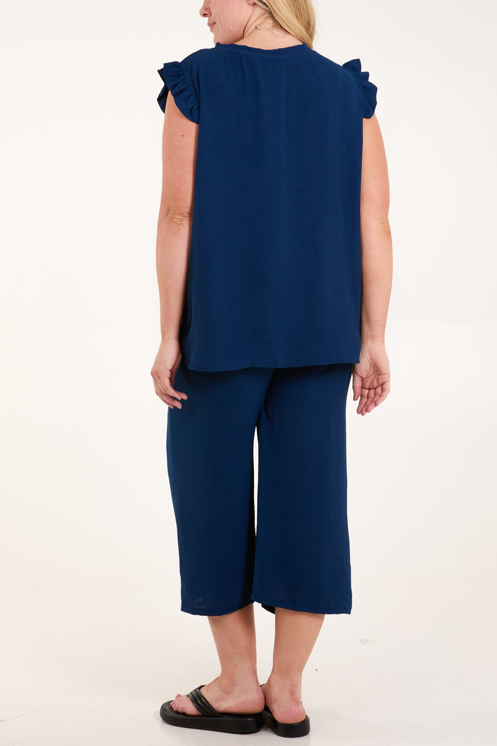 Rita Ruffle Sleeve Top & Culotte Trousers Set