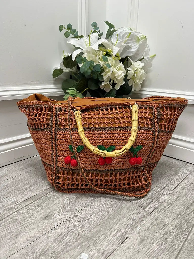 🍒 Cherry Woven Bag