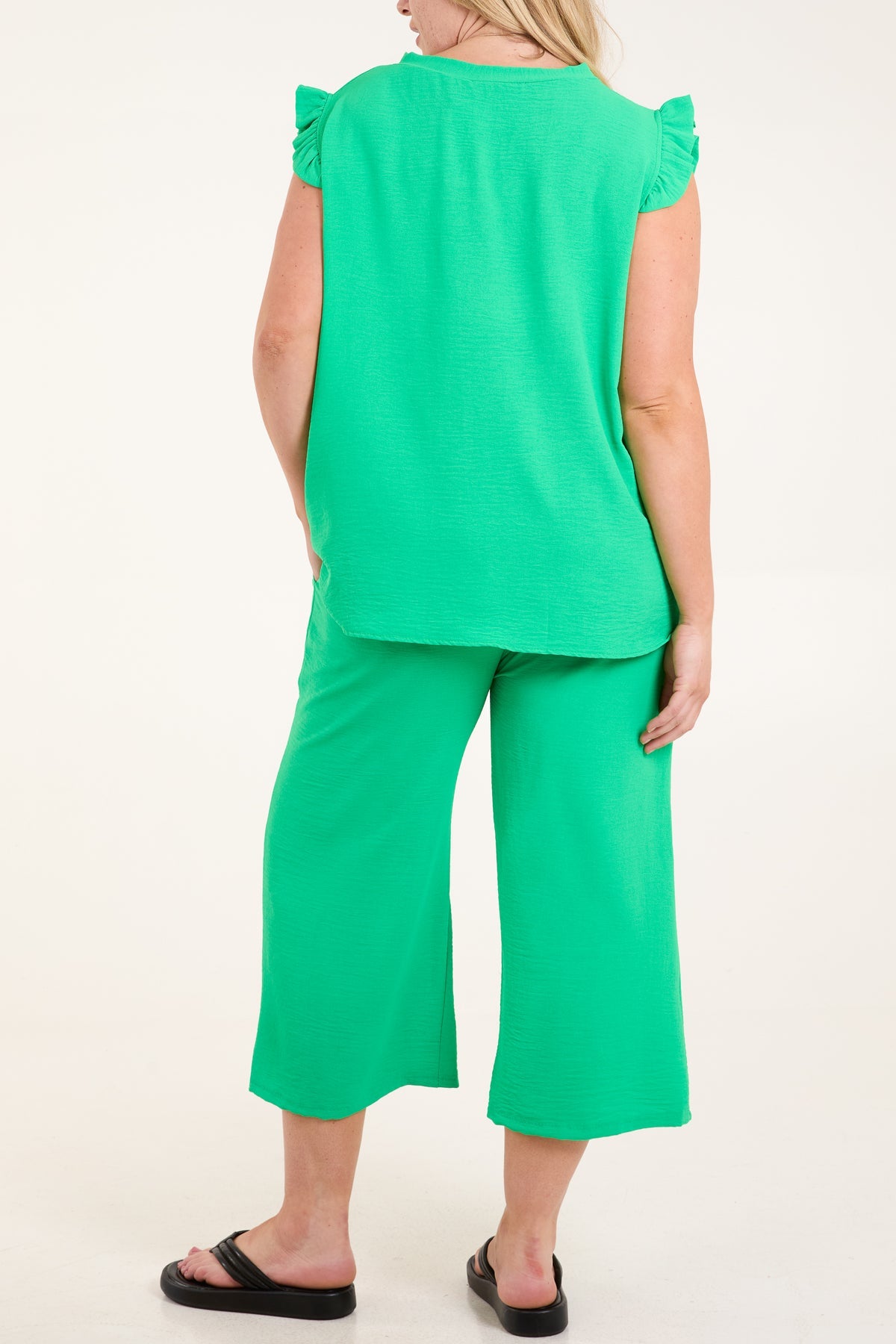 Rita Ruffle Sleeve Top & Culotte Trousers Set