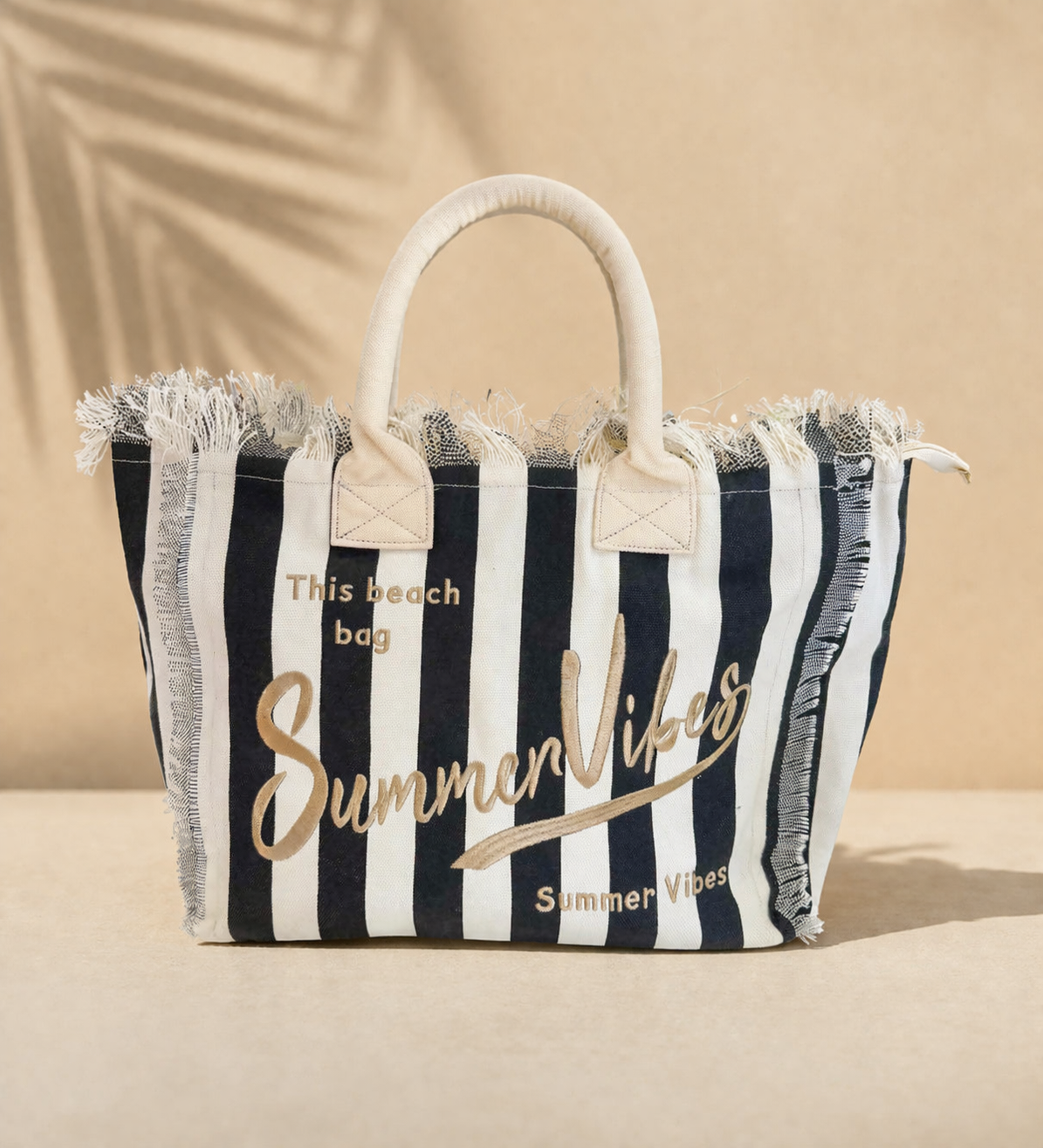 Summer Vibes Striped Large Bag