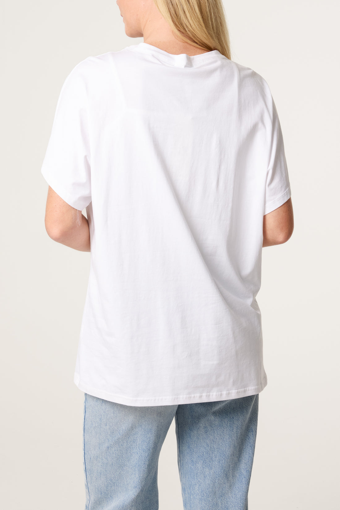 Flora Embellished & Embroidered T‑Shirt – Ivory