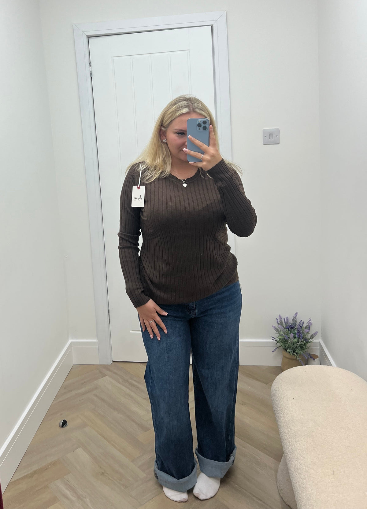 Lola Ribbed Scooped Neck Top