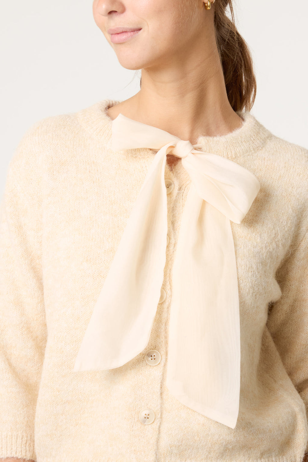 Rachel Bow Front Knit Cardigan