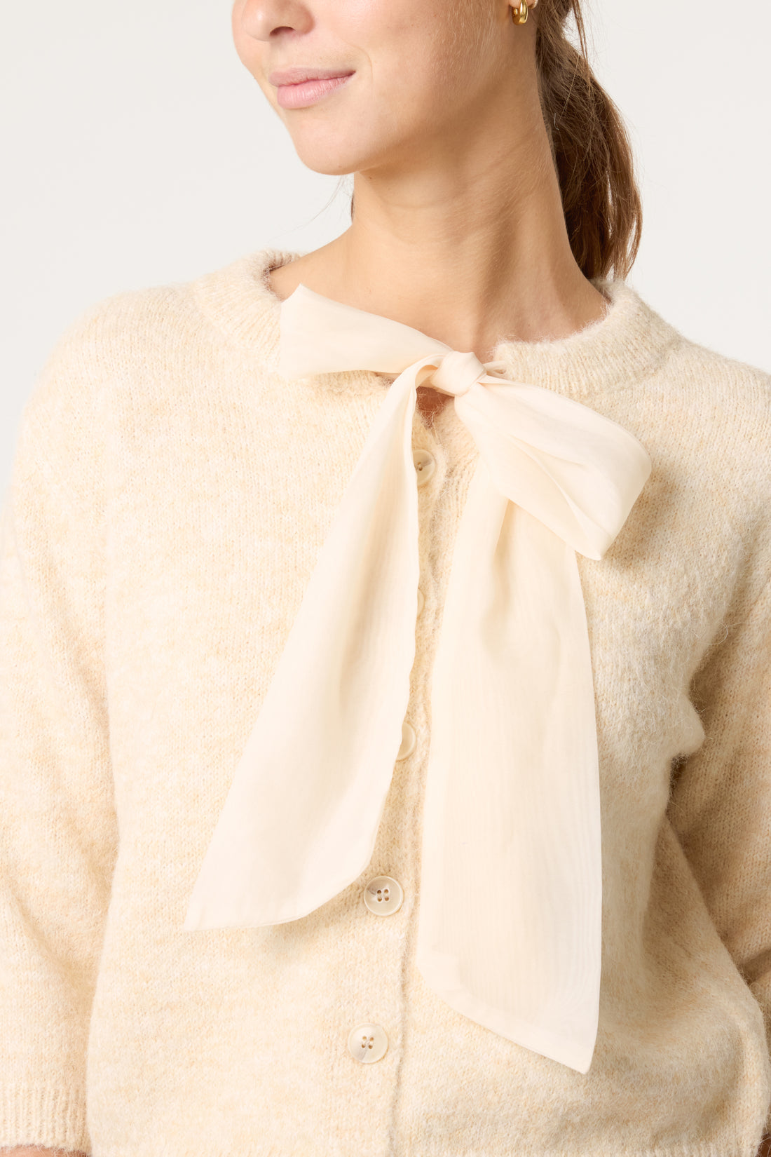 Rachel Bow Front Knit Cardigan