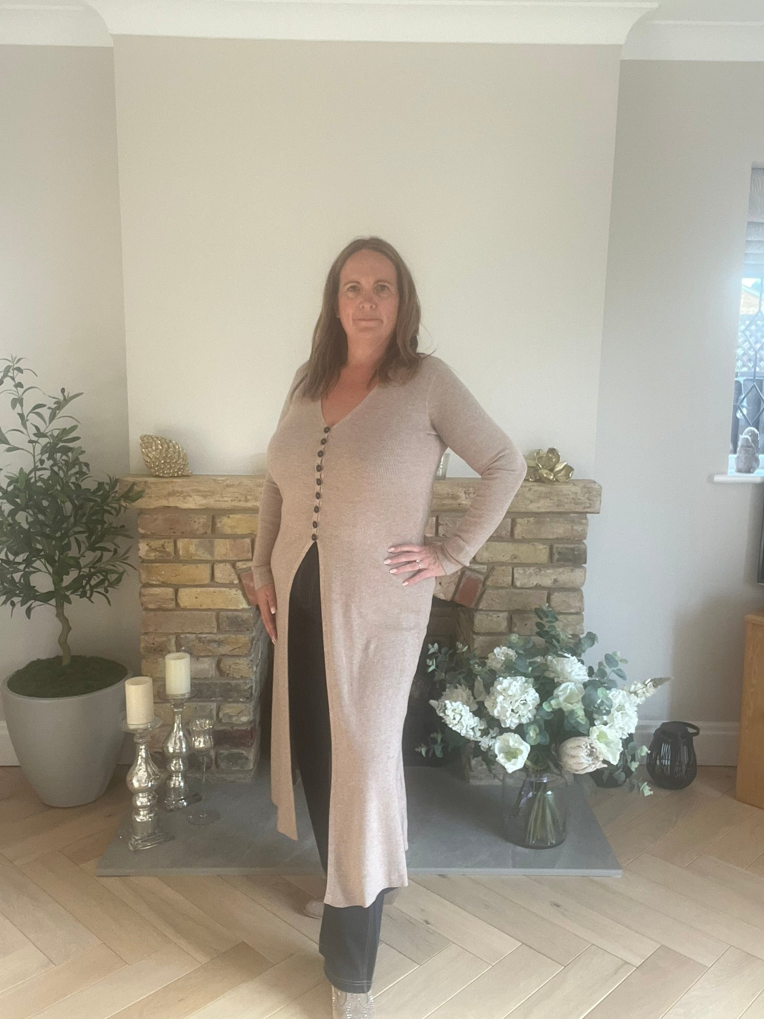 Button Embrace Longline Knit