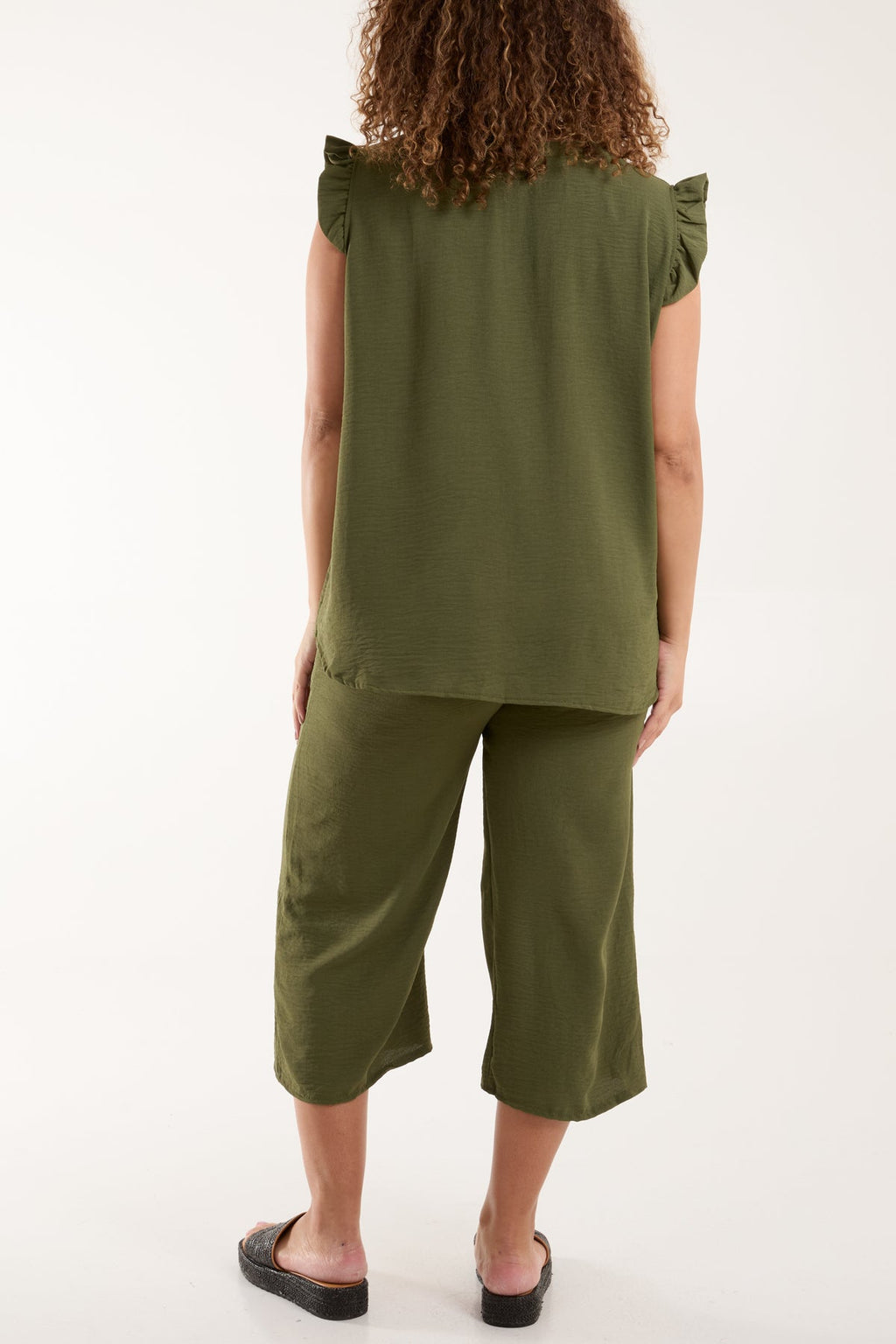 Rita Ruffle Sleeve Top & Culotte Trousers Set
