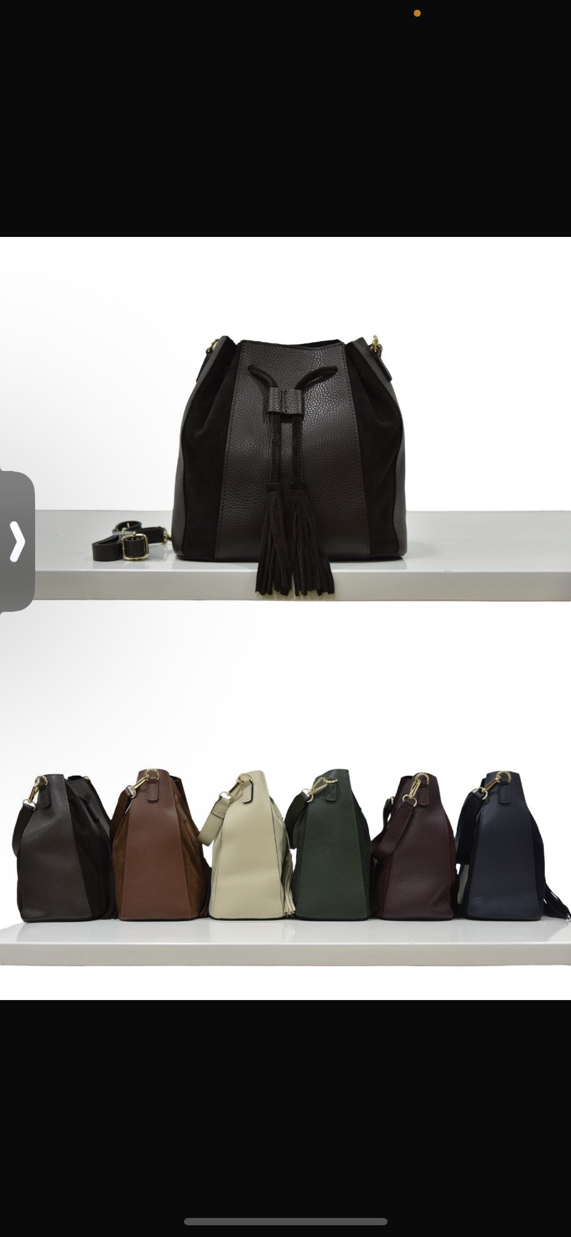 The Amara – Italian Leather & Suede Bucket Bag