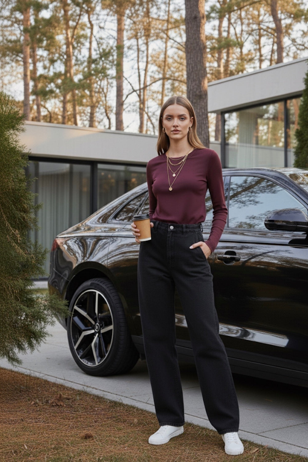 ✨ Polly Round Neck Top Long Sleeve