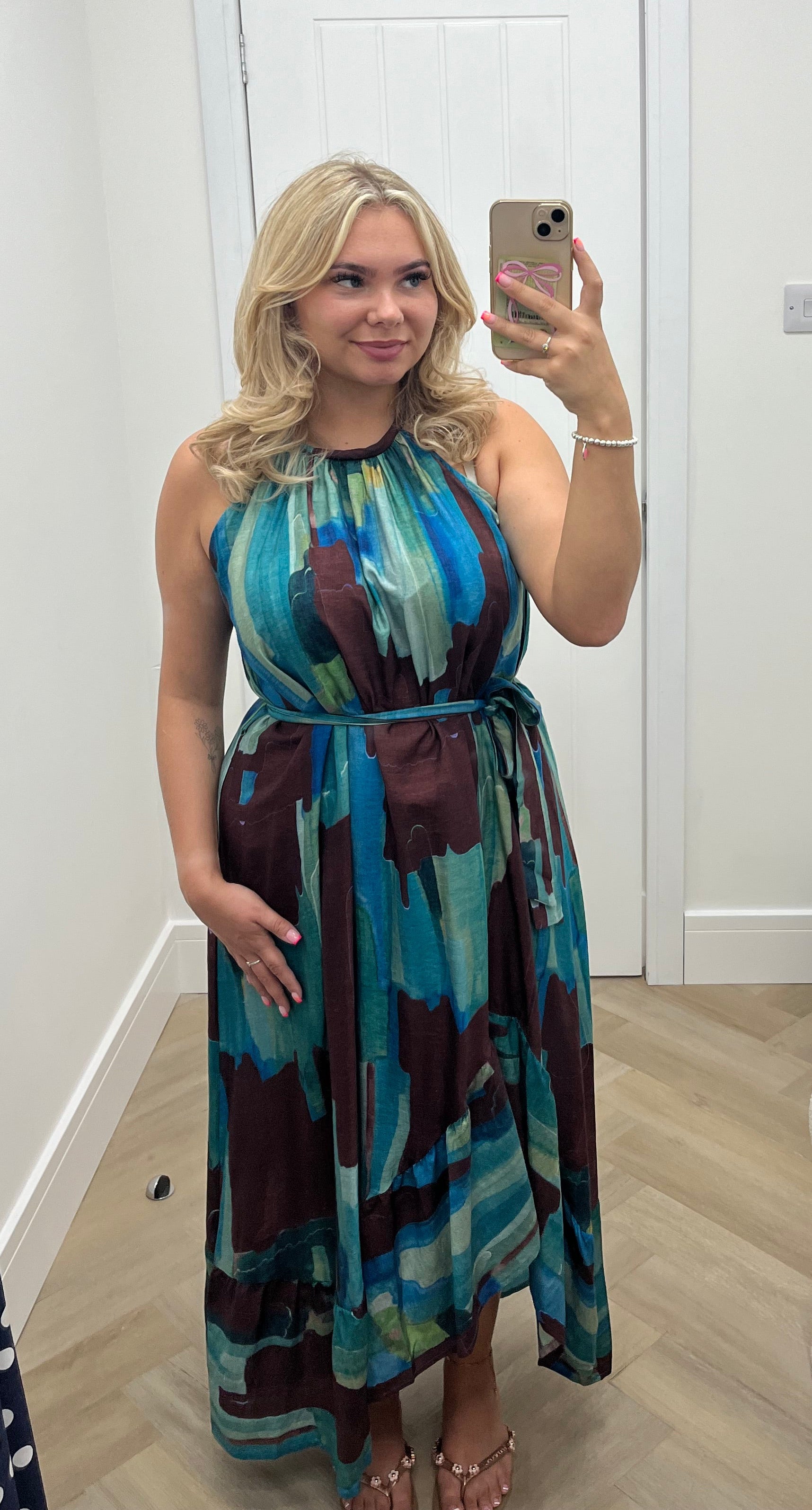 Hetty halter neck dress🤎💜