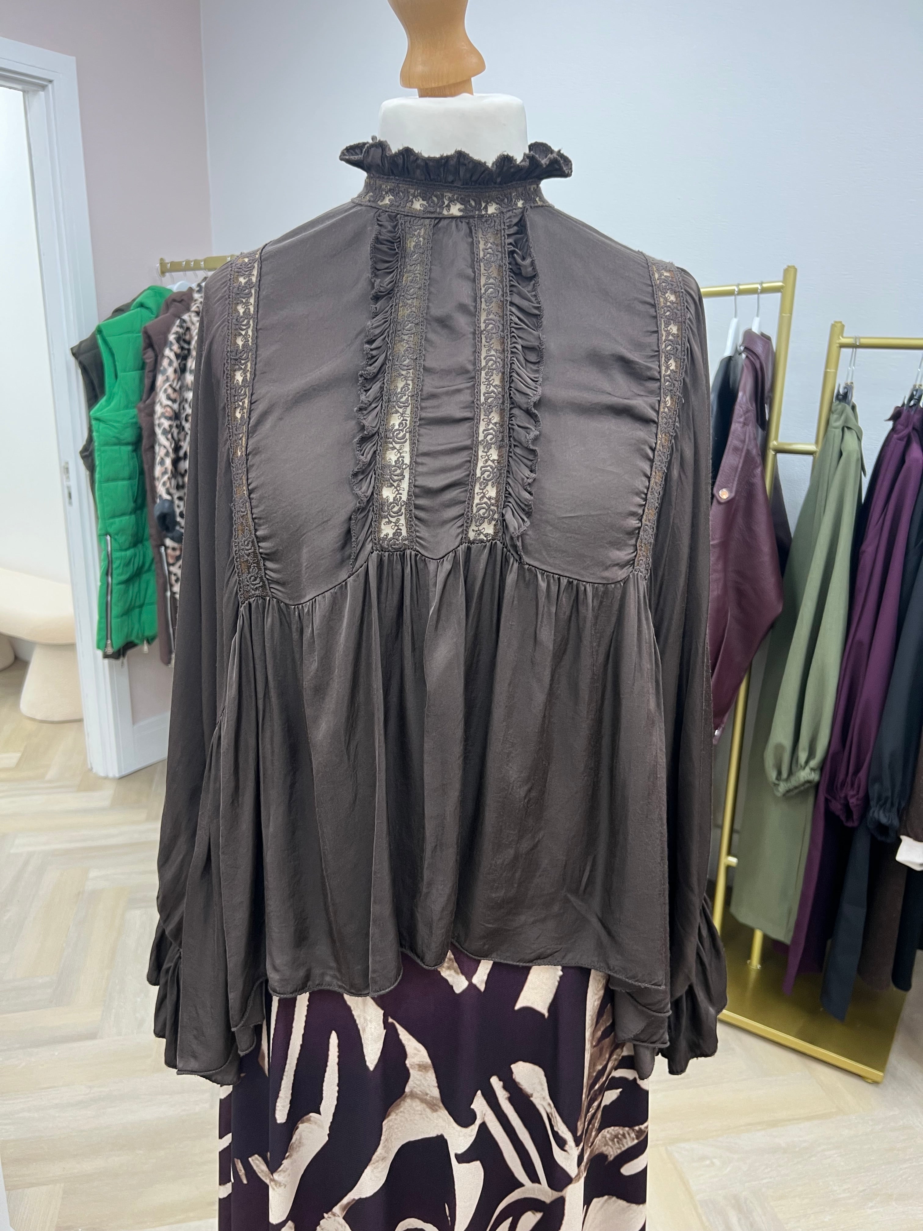 🖤 Midnight Frill Blouse