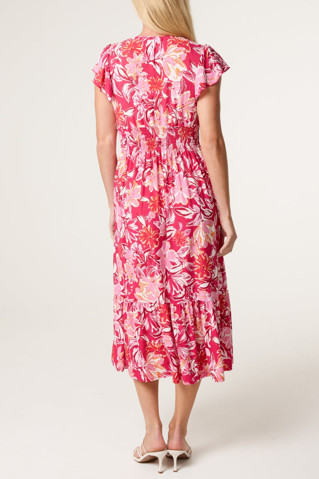 Malia – Tropical Floral Stretch Crepe Dress