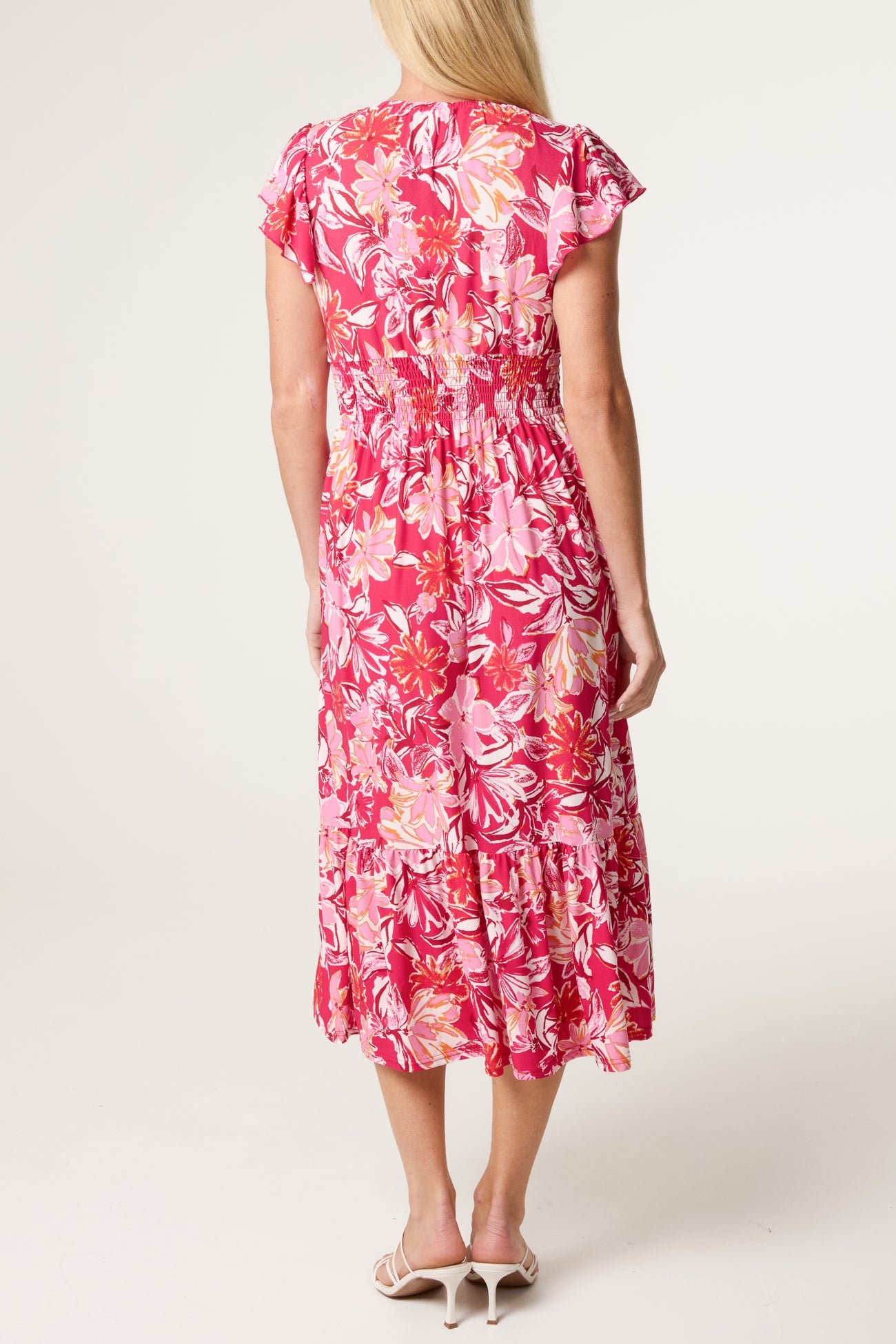 Malia – Tropical Floral Stretch Crepe Dress