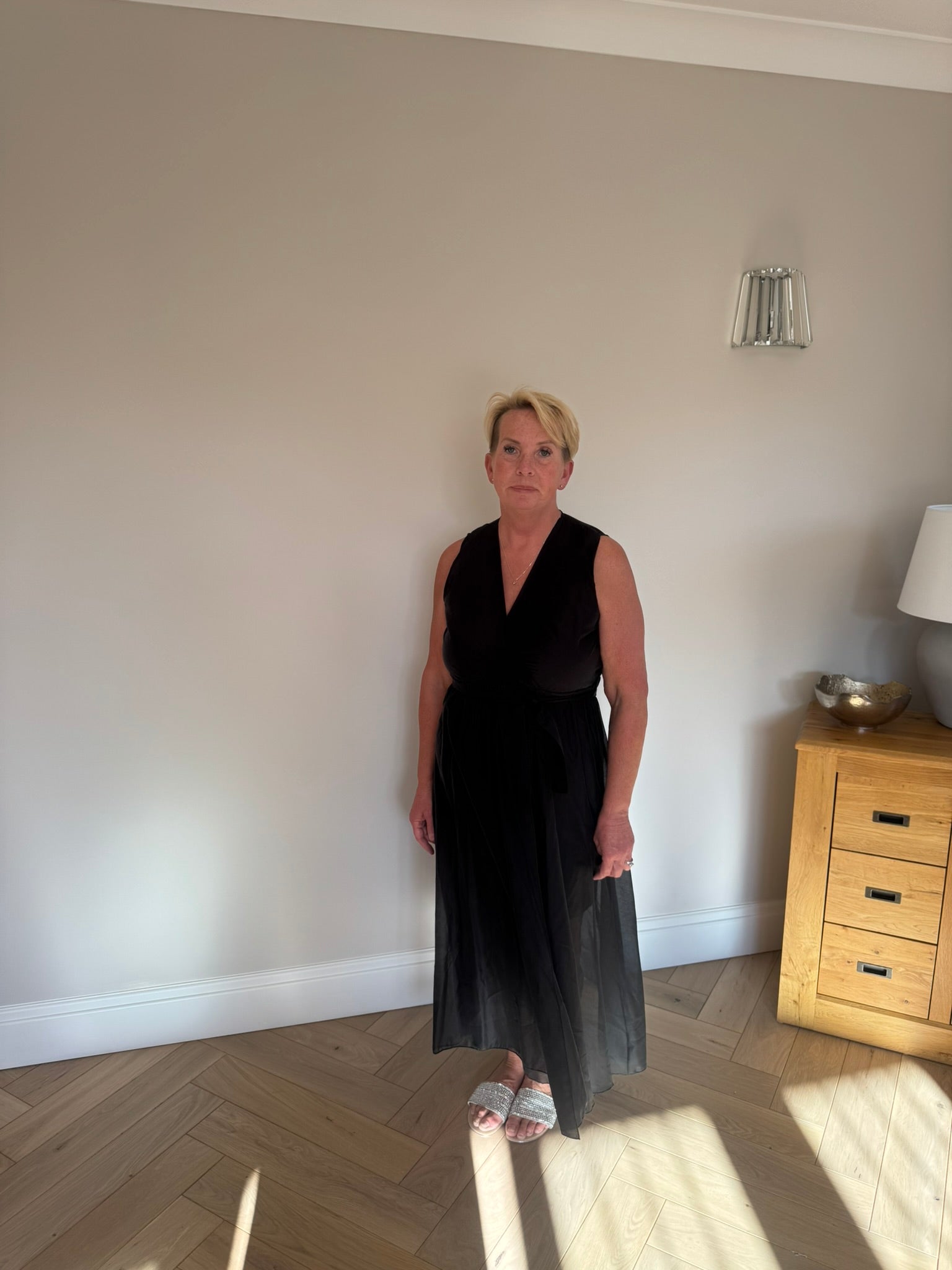 Aria Faux-Wrap Midi Dress