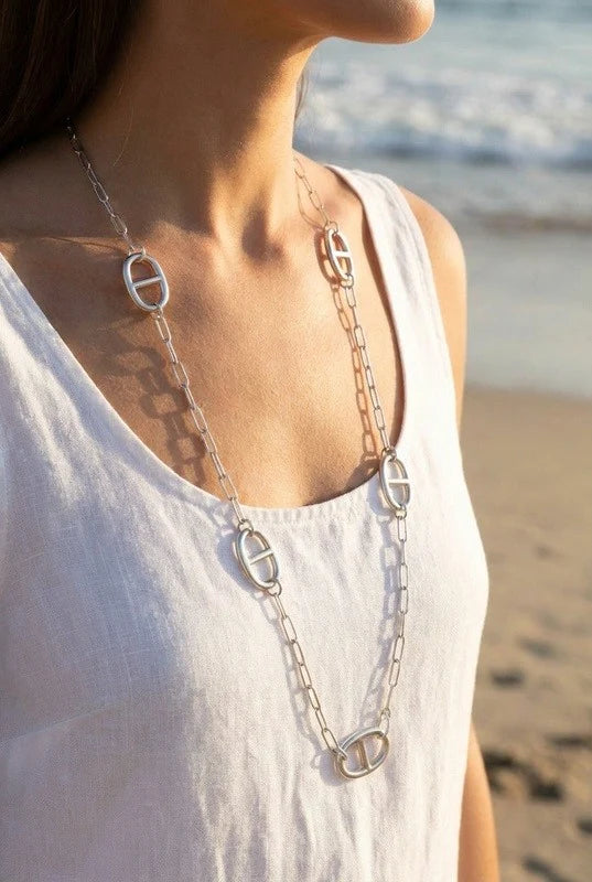 Marine Link Long Necklace