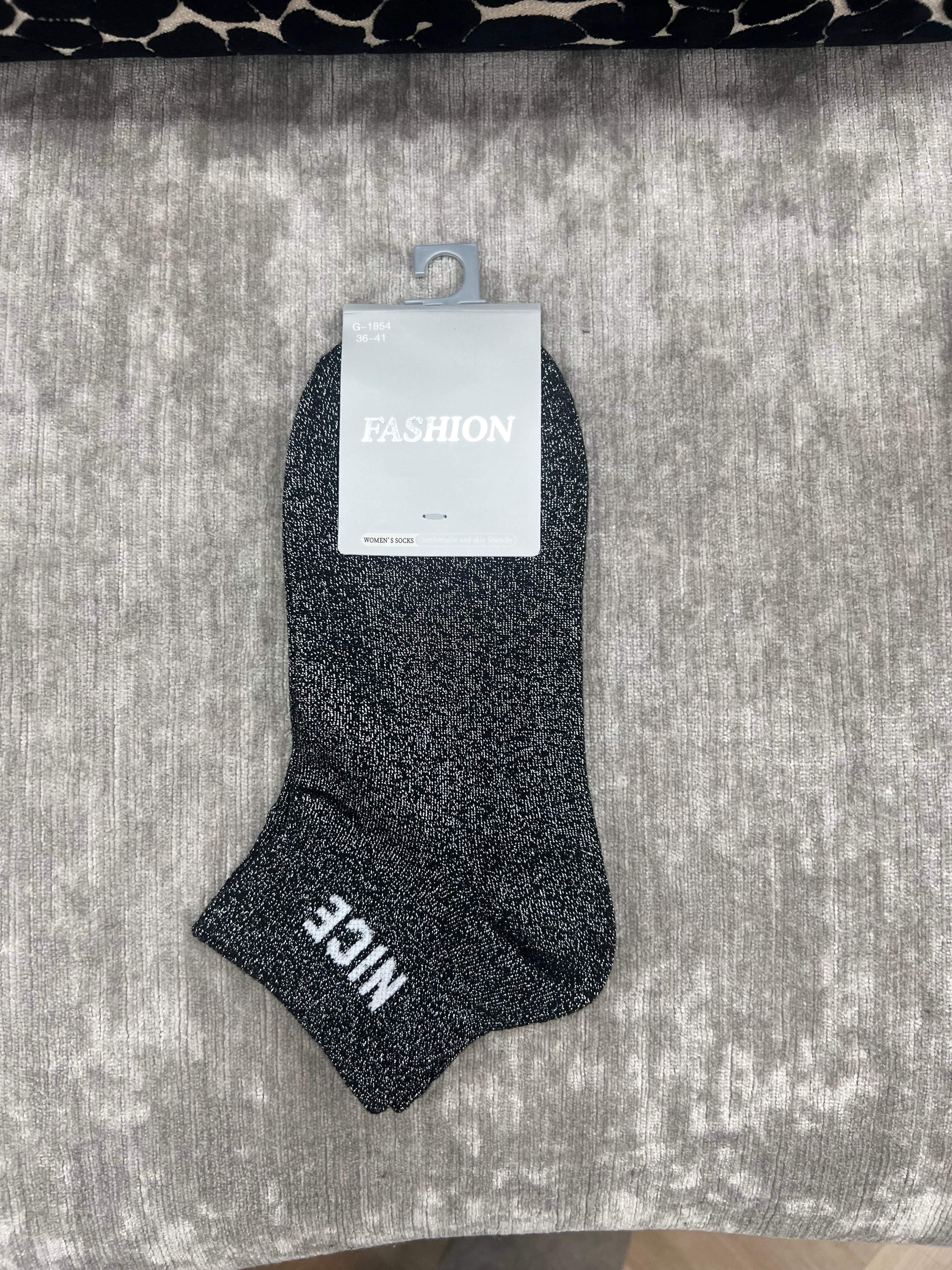 ✨ NICE Metallic Ankle Socks – Soft, Sparkly & Everyday Chic