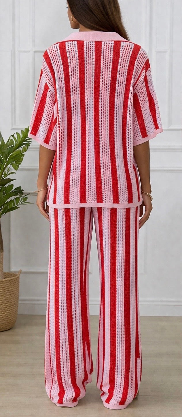 Candice Stripe Knitted Co-ord