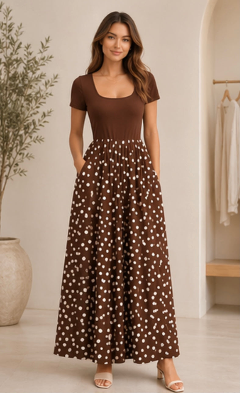 Shay Polka Dot Maxi Dress