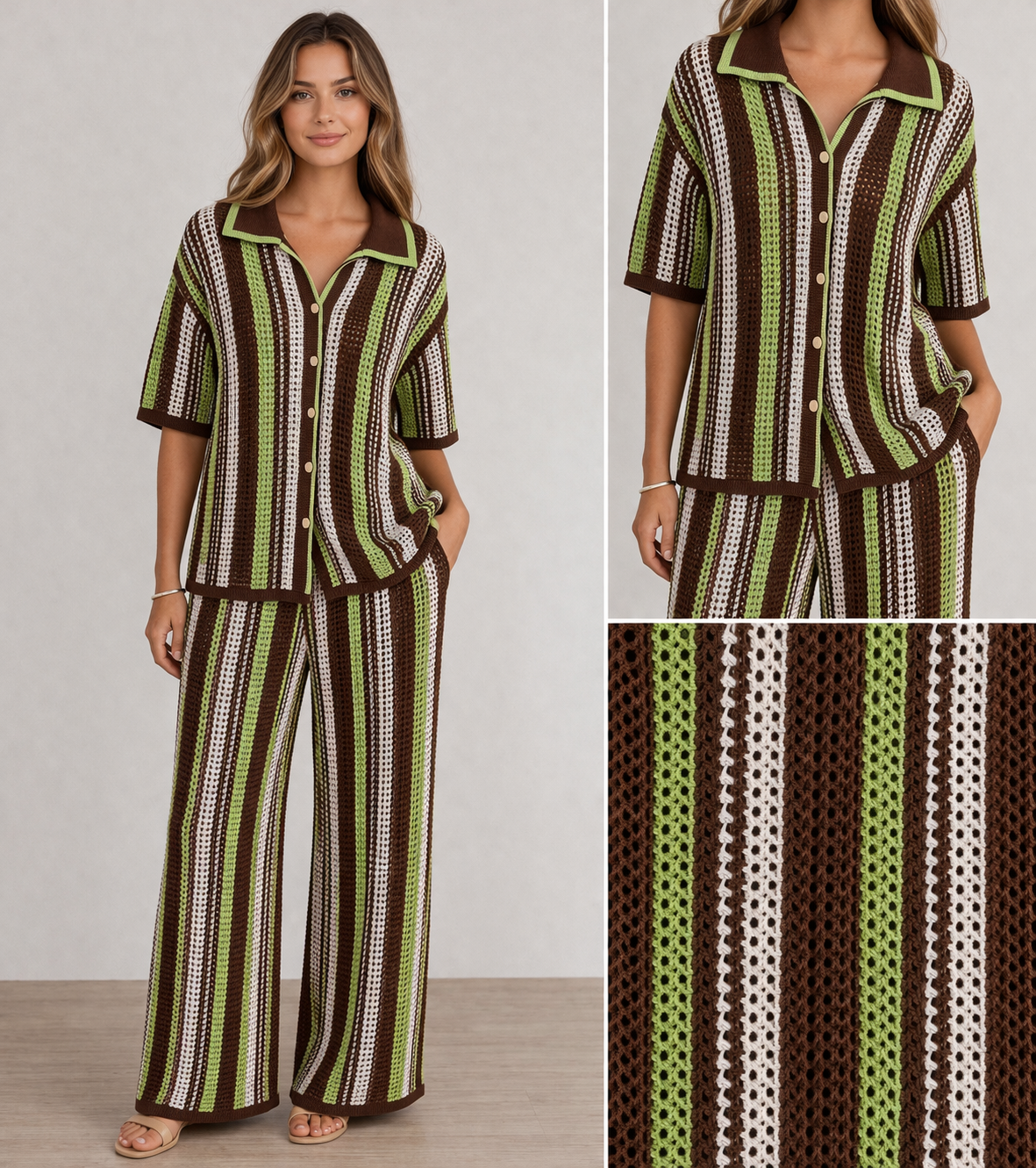 Candice Stripe Knitted Co-ord