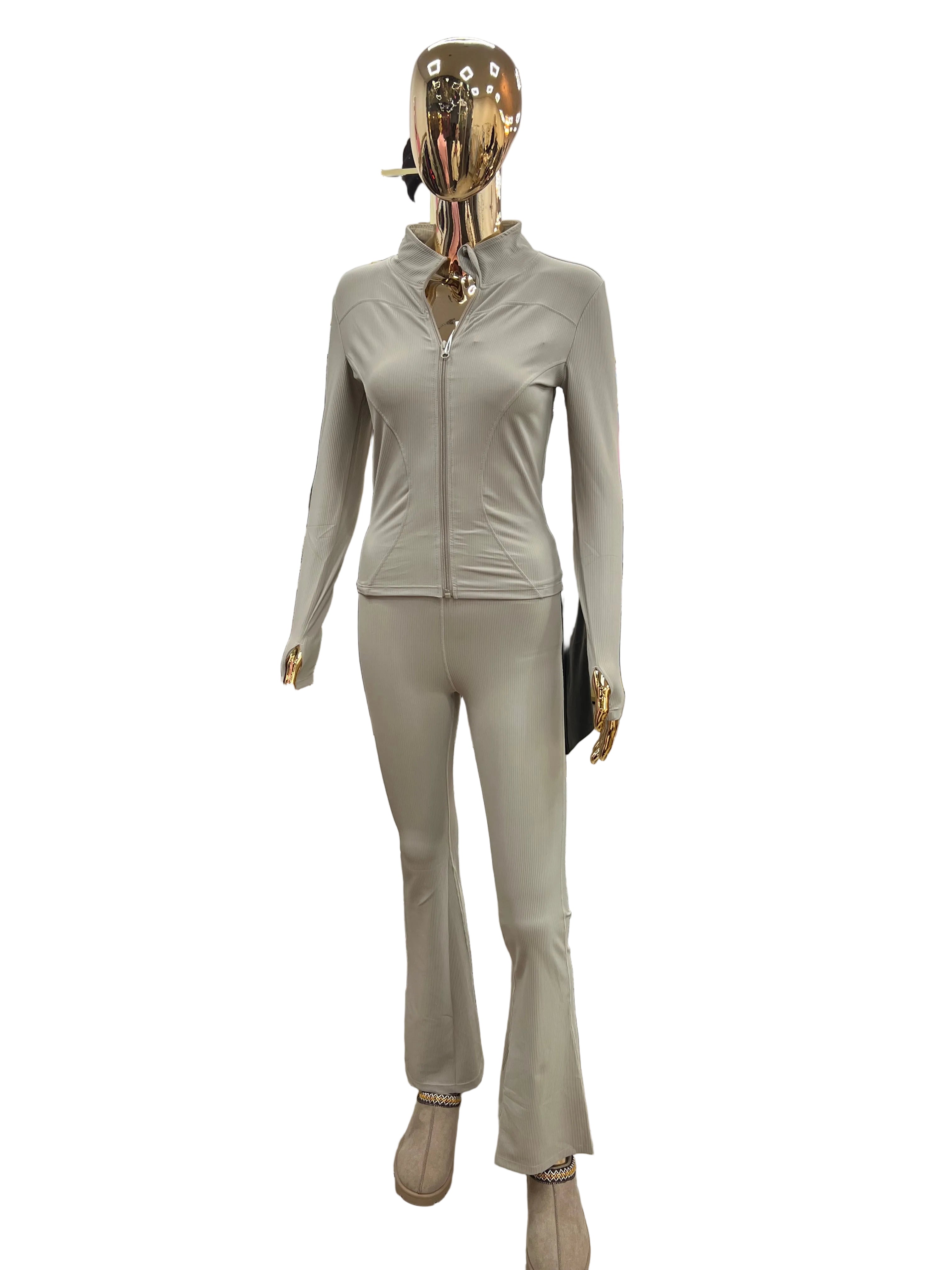 Sculpt & Zip Ribbed Set