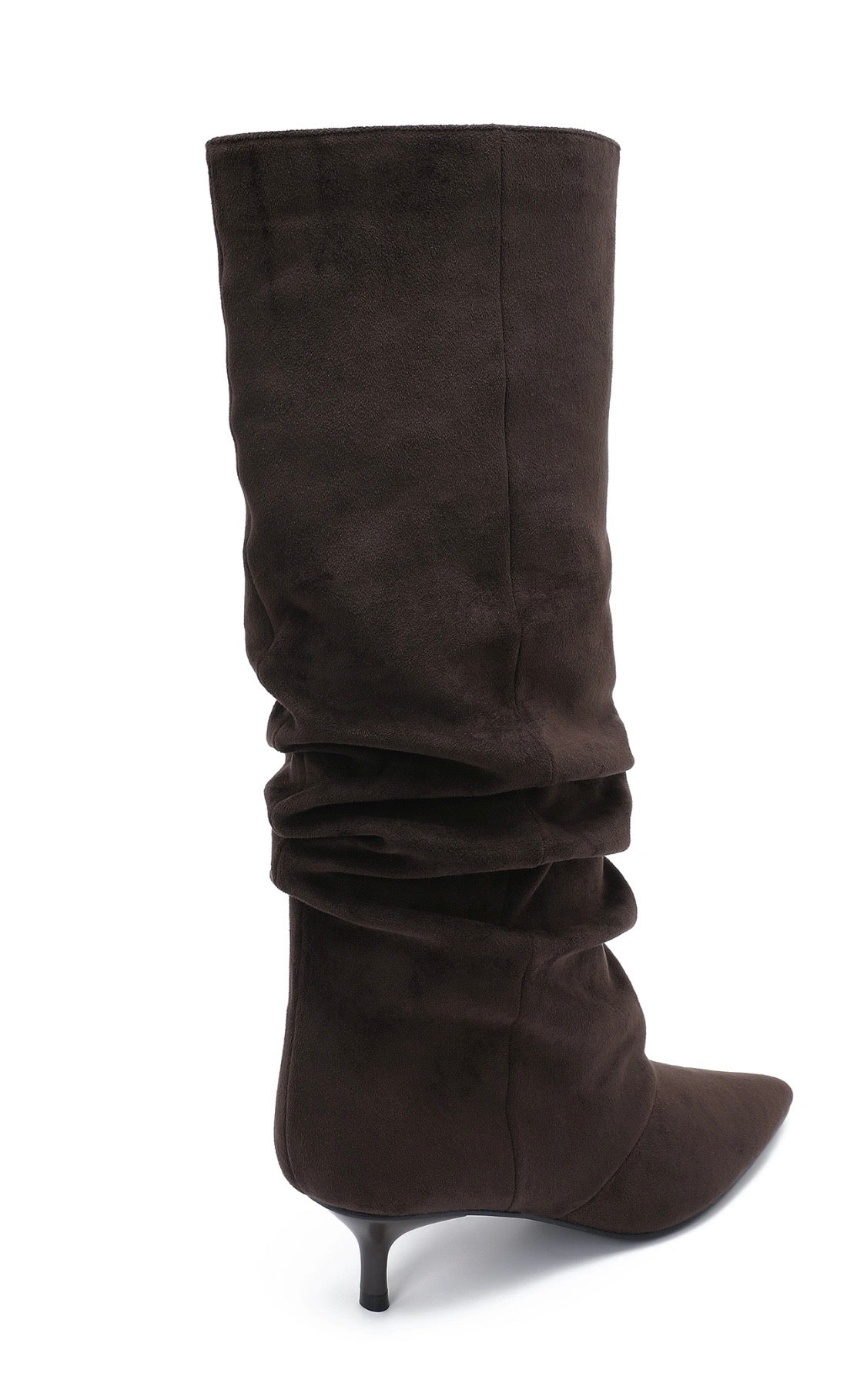 Saskia Slouched Kitten Heel Boots