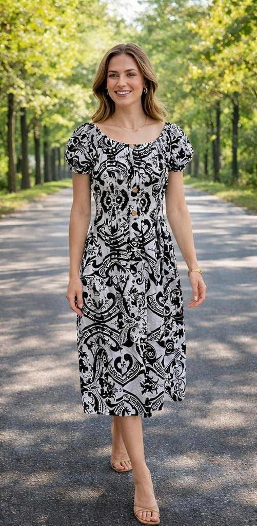 Baroque Magic Midi Dress