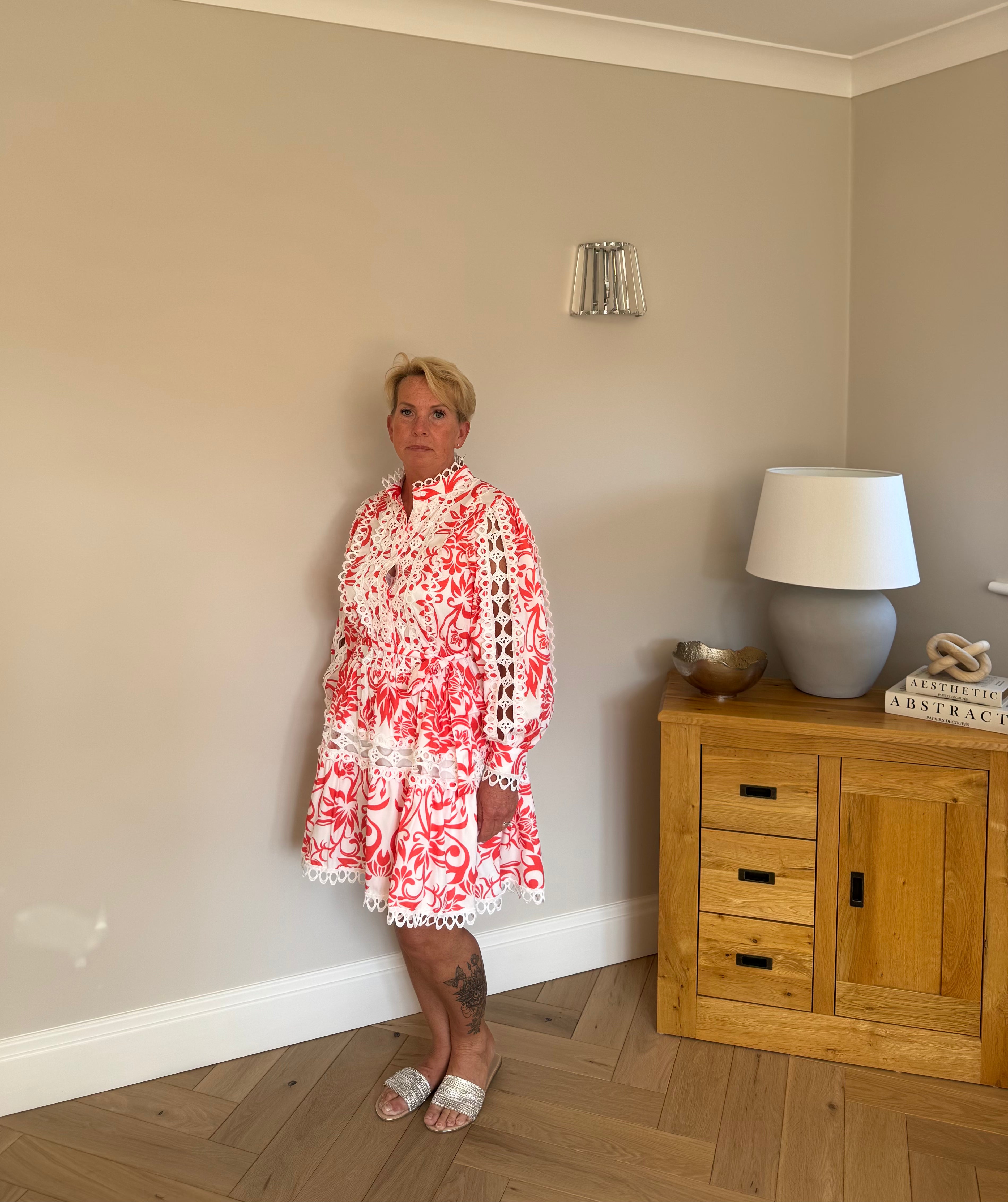 Solana Lace-Trim Dress