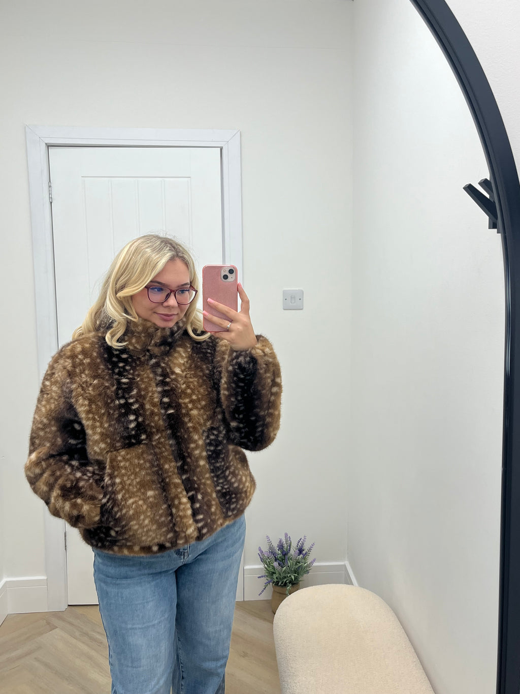 Dark Bambi Faux Fur Coat