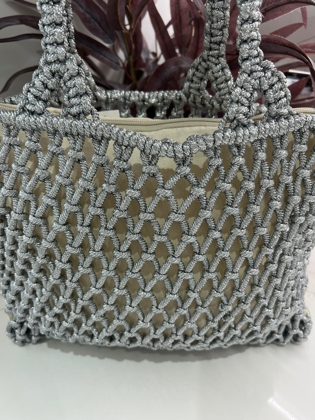Gigi Metallic Rope Bag