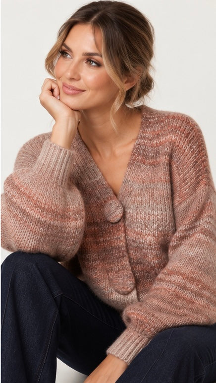 Big Button Knitted Cardigan