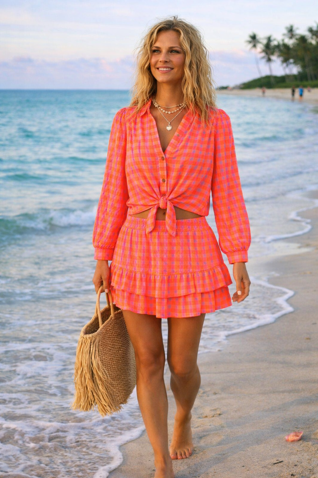 Kitty Gingham Set