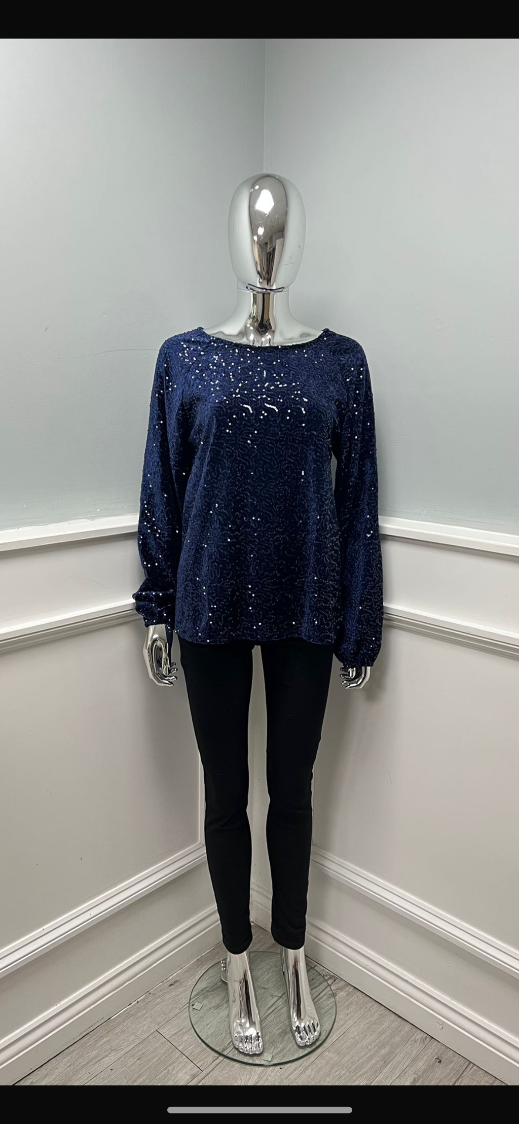 ✨ The Zadie Bow Back Sequin Top