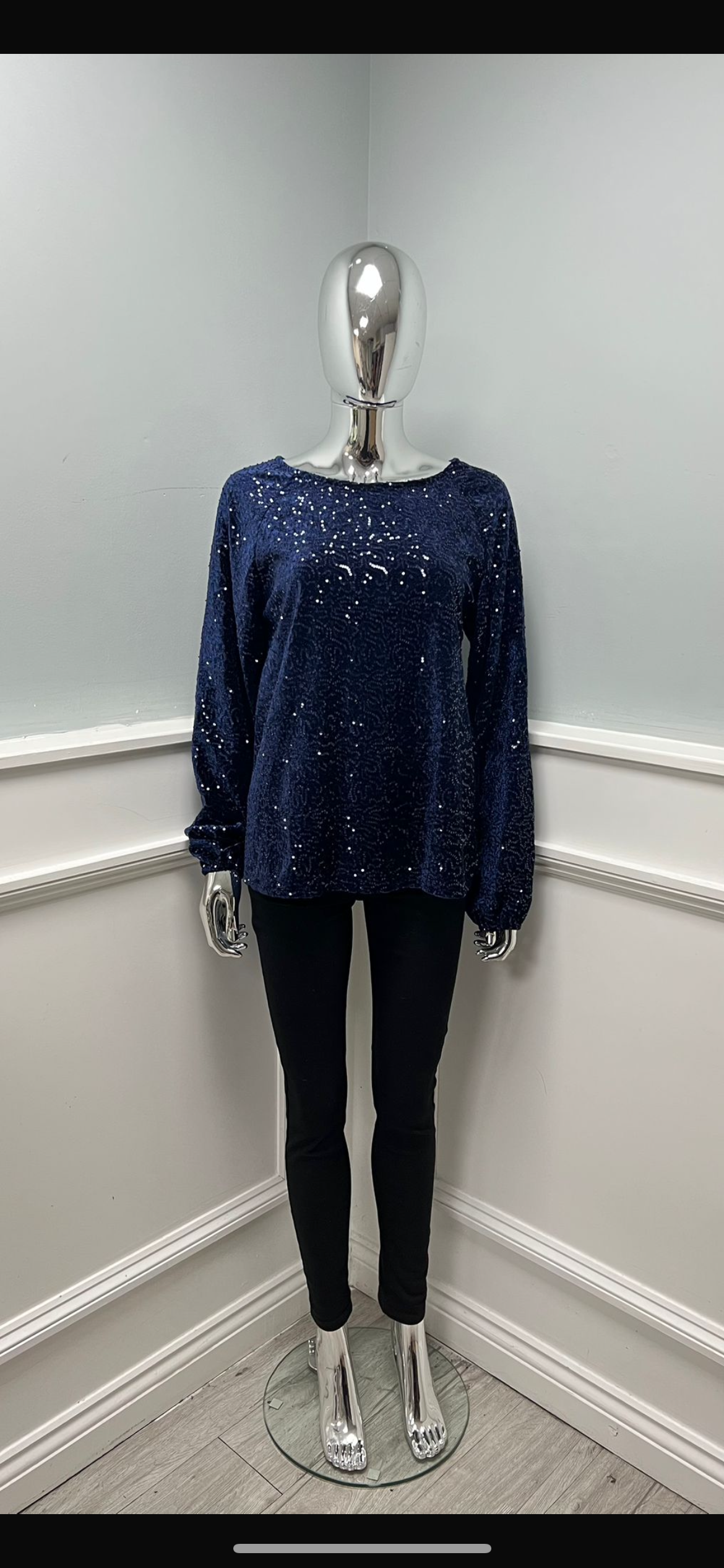 ✨ The Zadie Bow Back Sequin Top